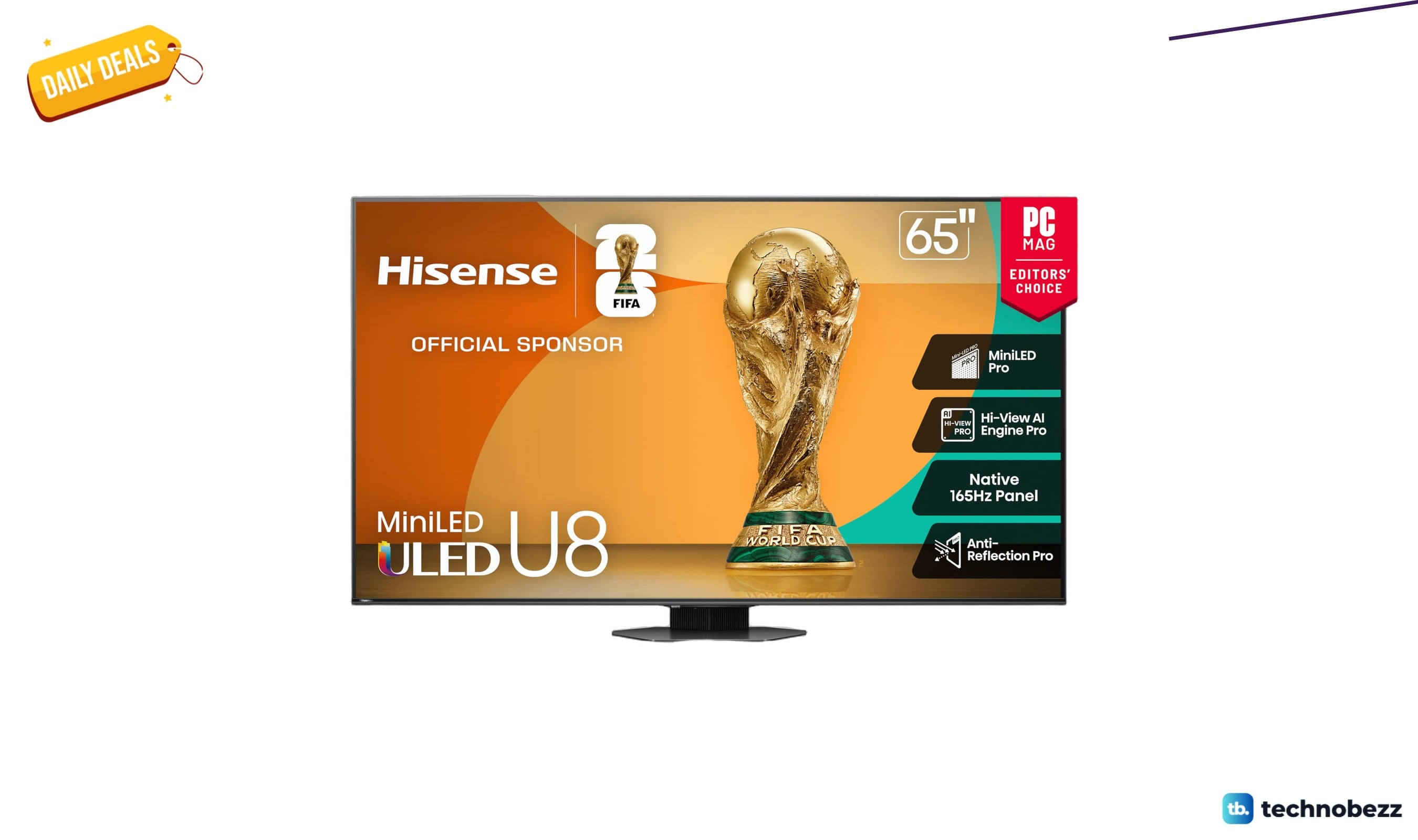 Hisense 65 Inch Class U8 Mini-LED ULED 4K drops to $999.99 at Amazon