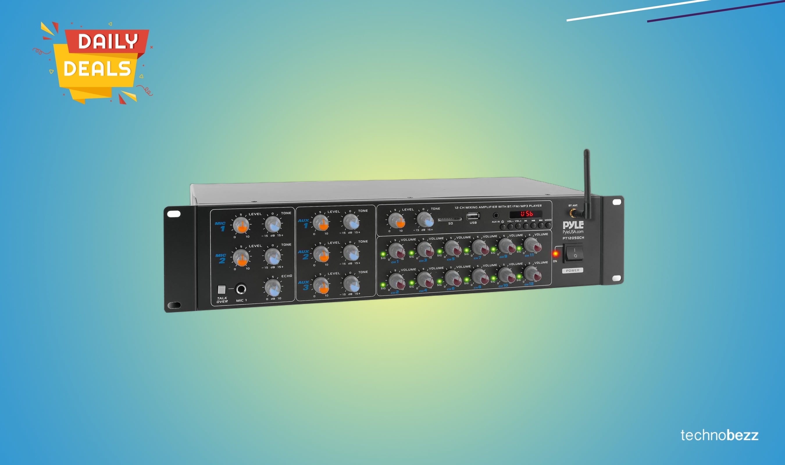 Pyle 12-channel wireless Bluetooth amplifier drops to $275.99