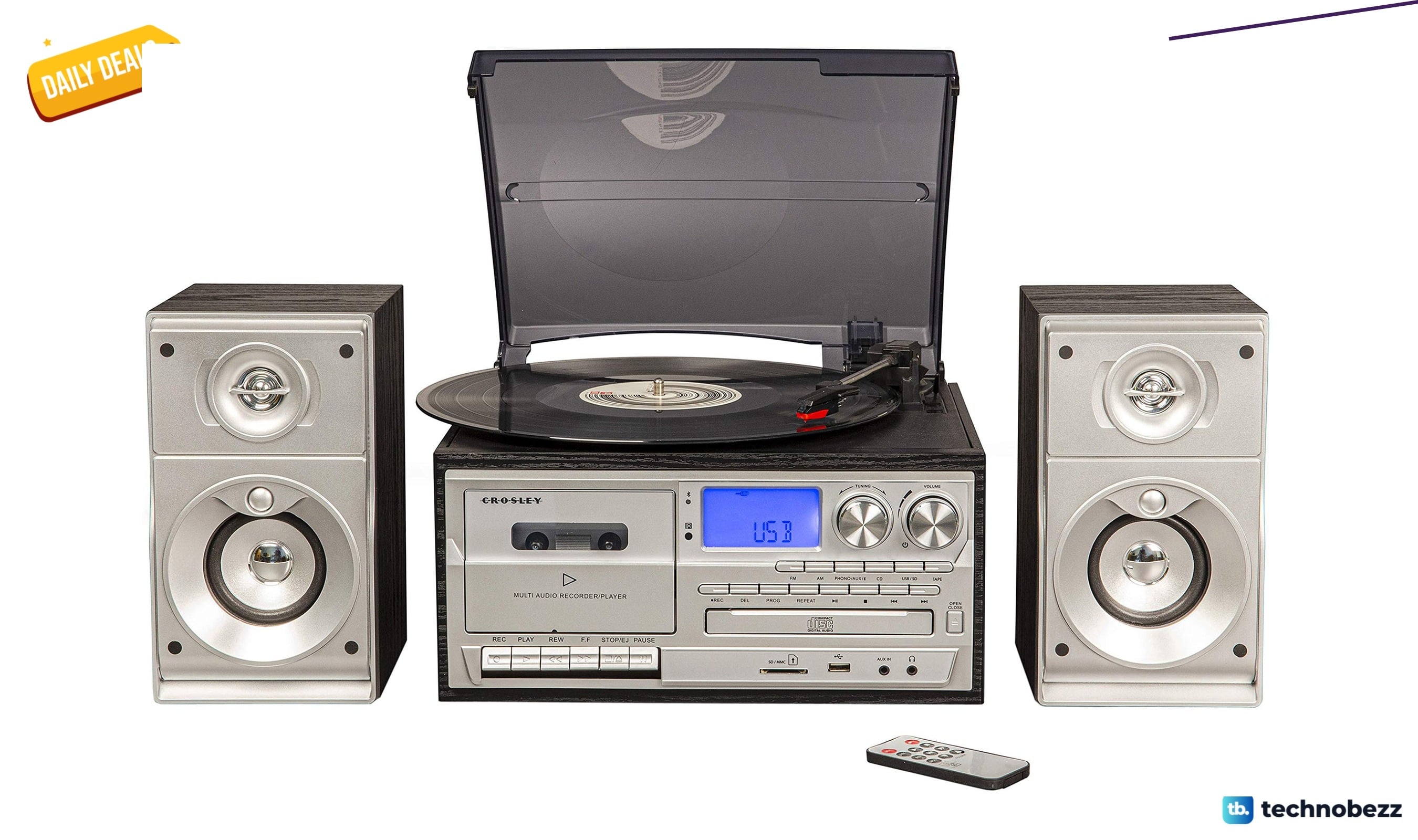 Crosley CR7014A-BK Eclipse 3-Speed Turntable drops to $175.99 on Amazon