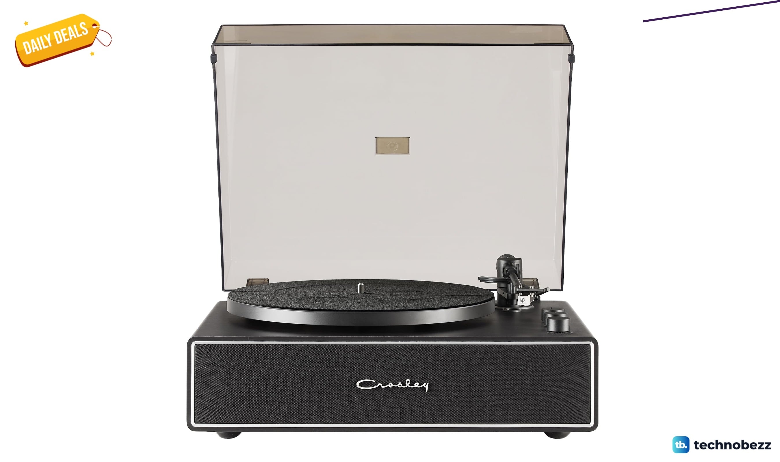 Crosley CR6046A-BKSL Stave 2-Speed Bluetooth Record Player drops to $224.95