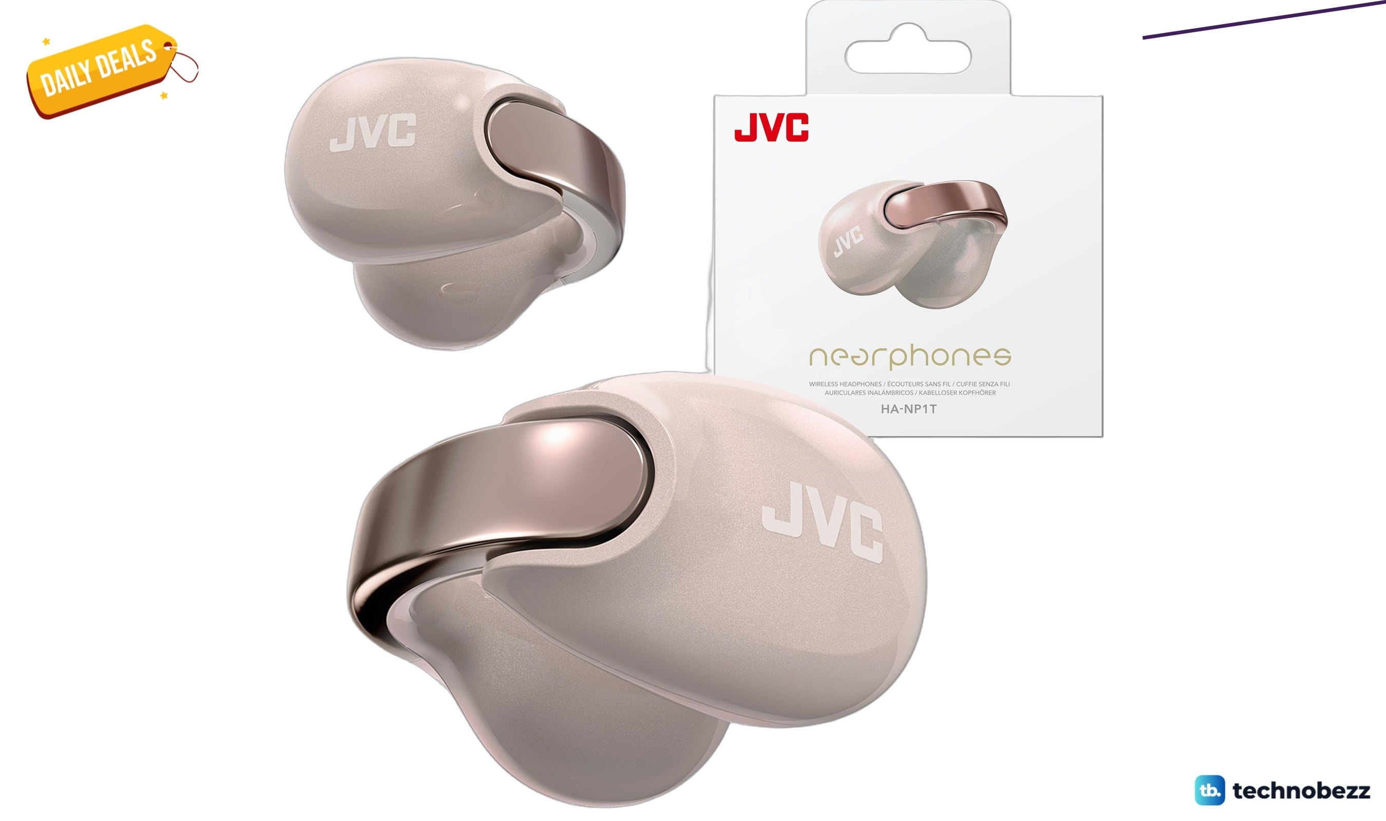 JVC Nearphones Pearl earcuff earbuds discounted to $97.01