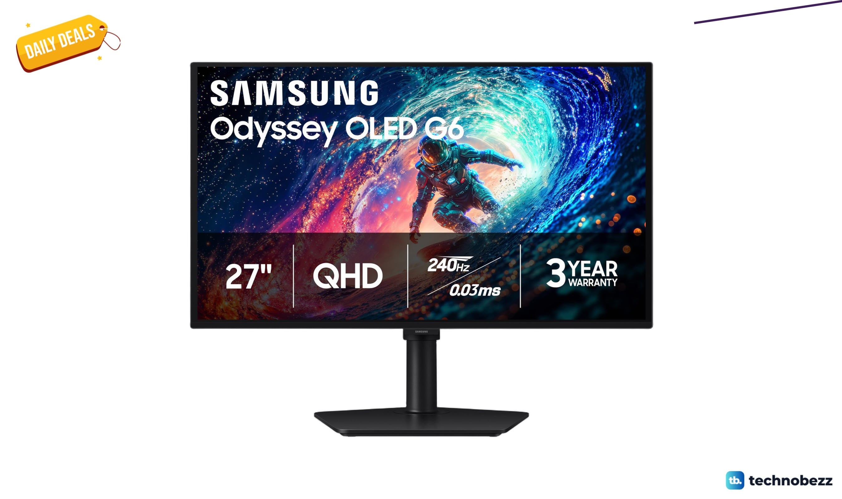 Samsung 27" Odyssey OLED G6 Gaming Monitor hits new low at $479.99