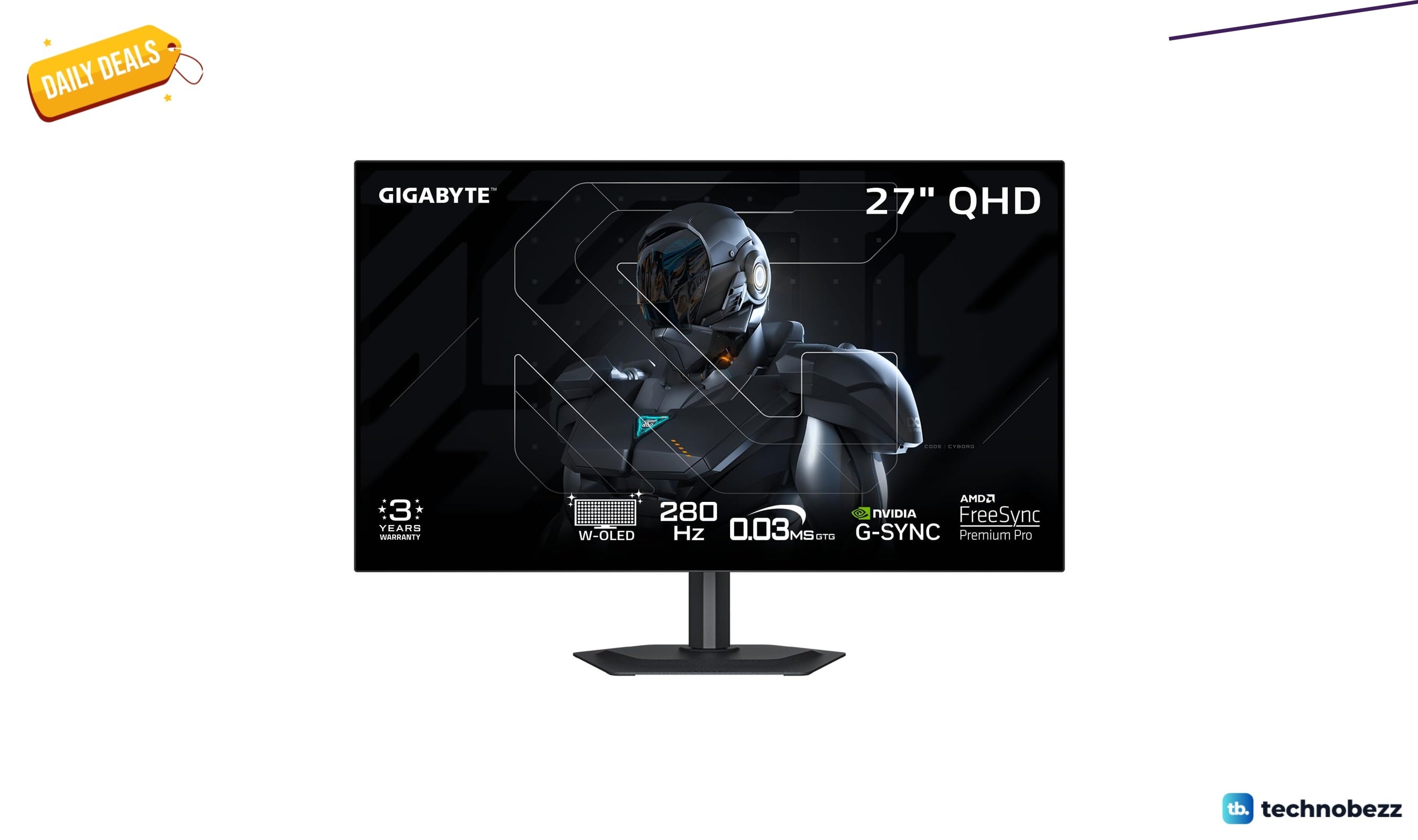 GIGABYTE MO27Q28GR 27" W-OLED Gaming Monitor QHD hits new low at $423.99