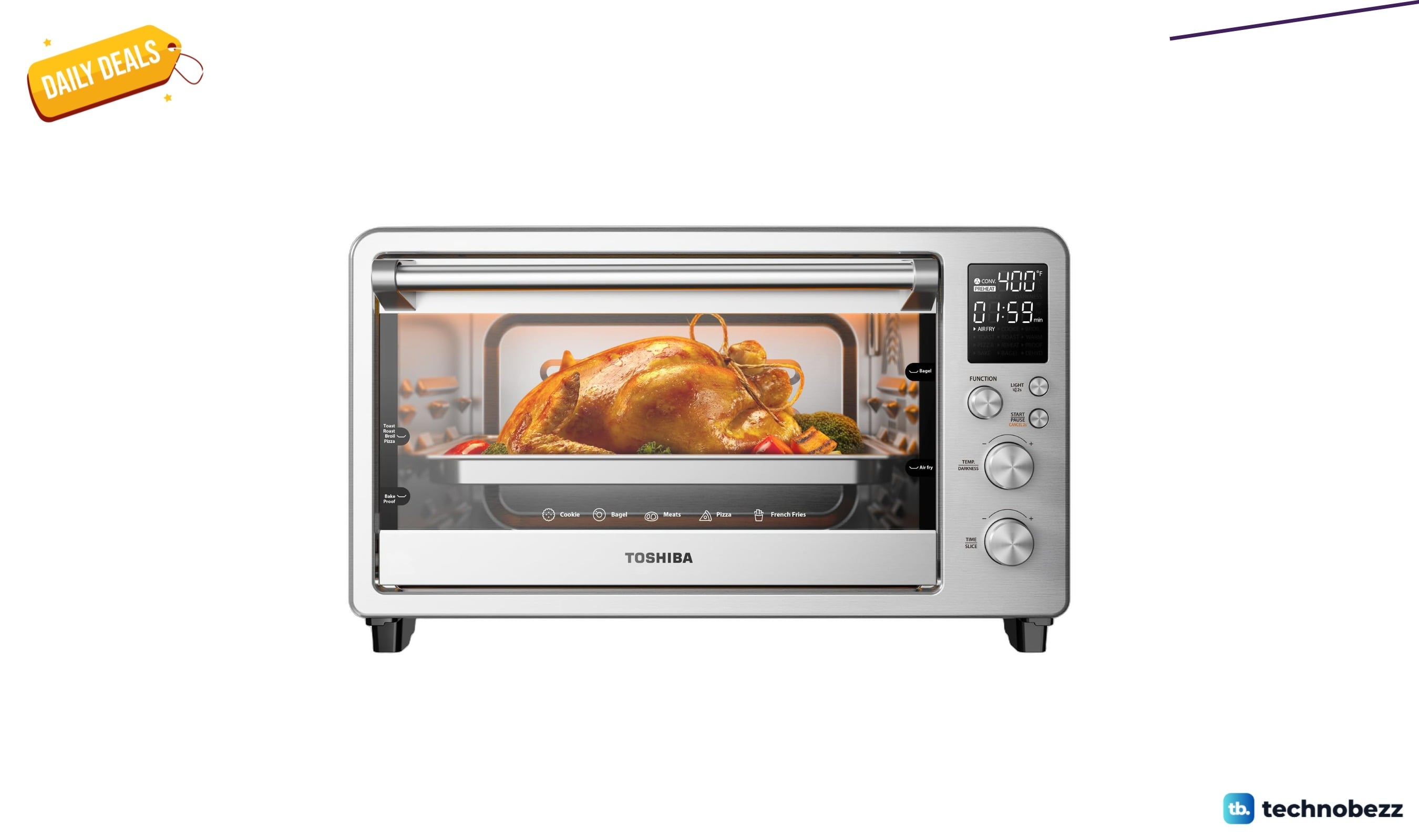 TOSHIBA ChefFry Air Fryer Toaster Oven Combo drops to $99.98 on Amazon