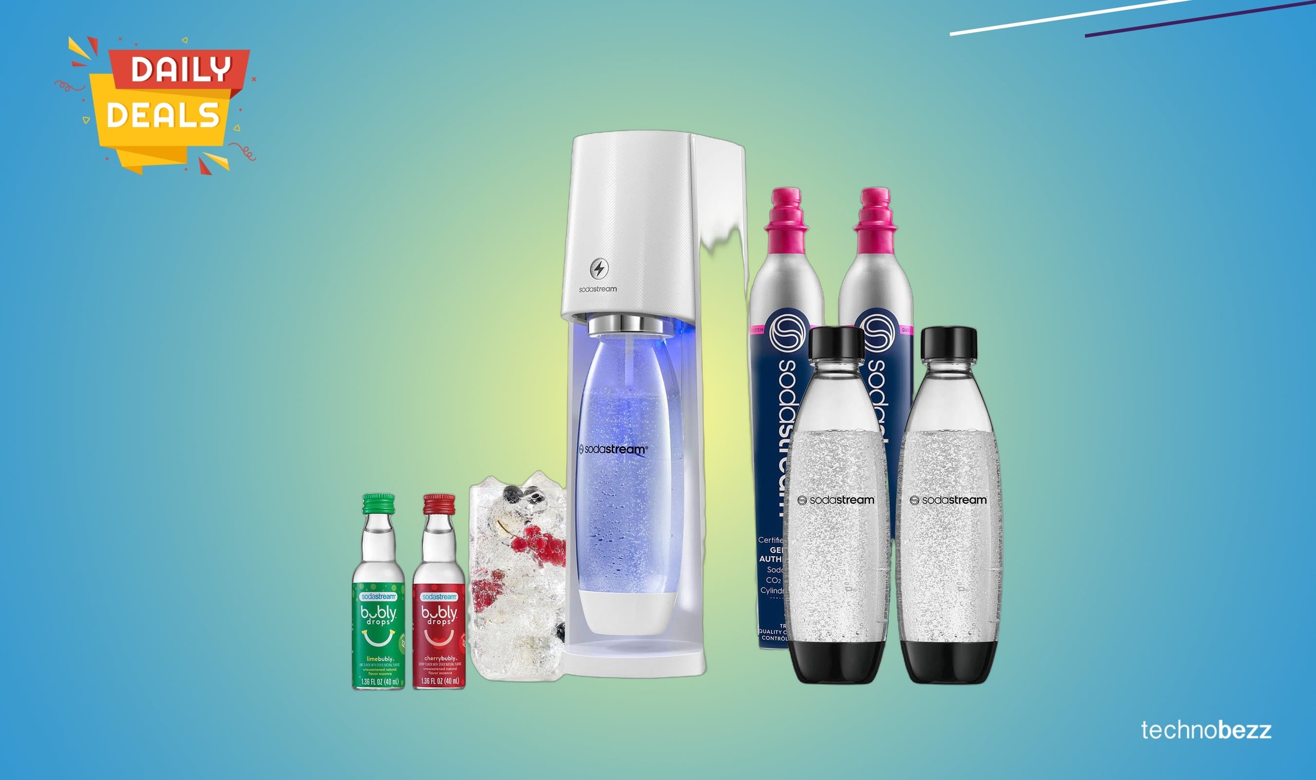 SodaStream E-TERRA Sparkling Water Maker Bundle drops to $107.99