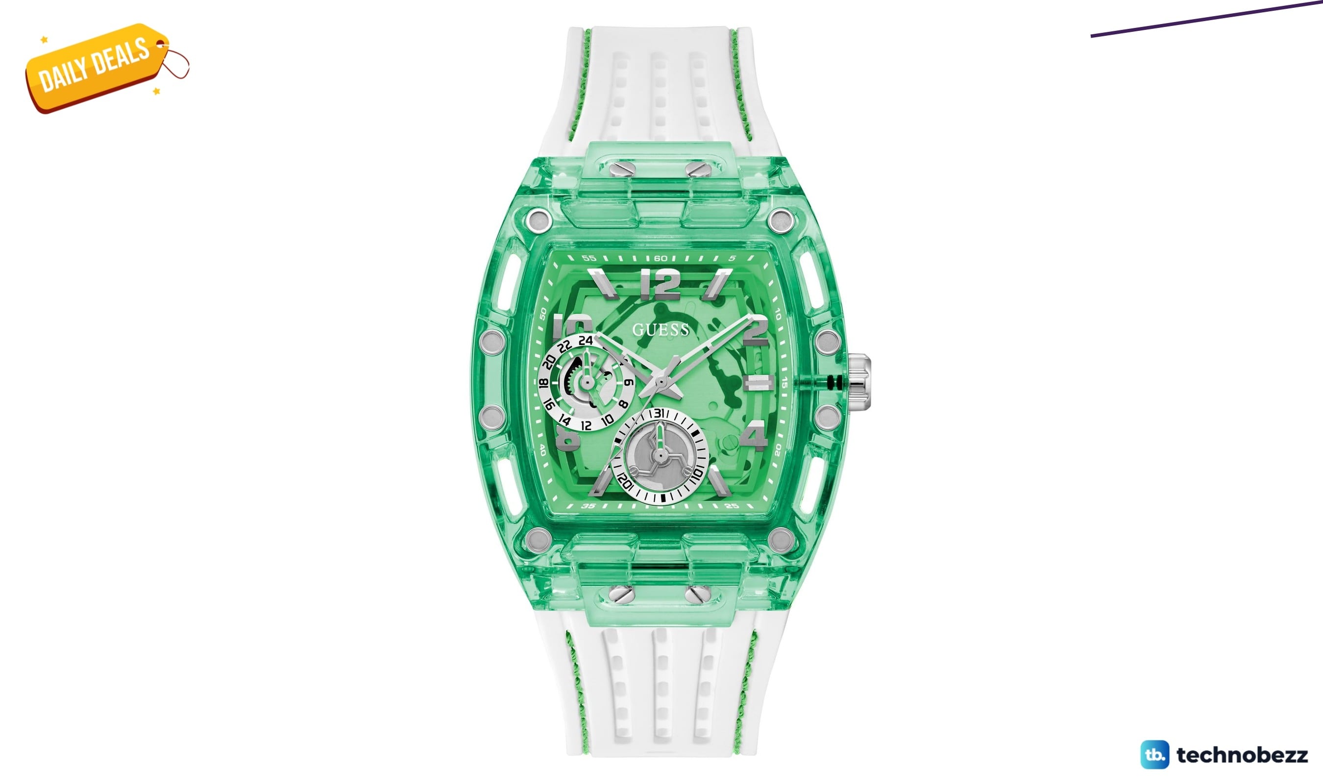 Guess Men’s 42mm Watch with White Strap drops to $126.41 on Amazon