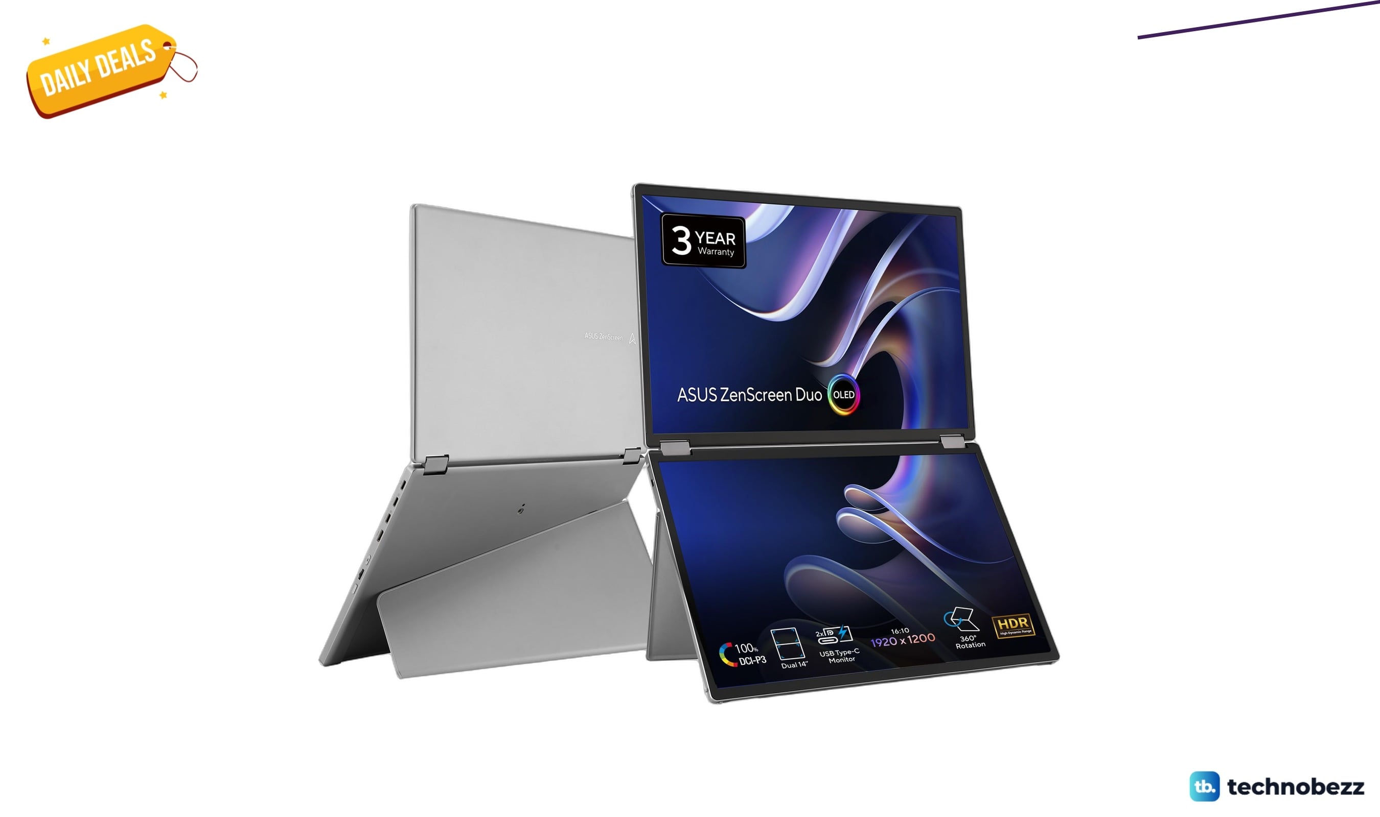 ASUS ZenScreen Duo OLED 360° Foldable Portable drops to $499 on Amazon