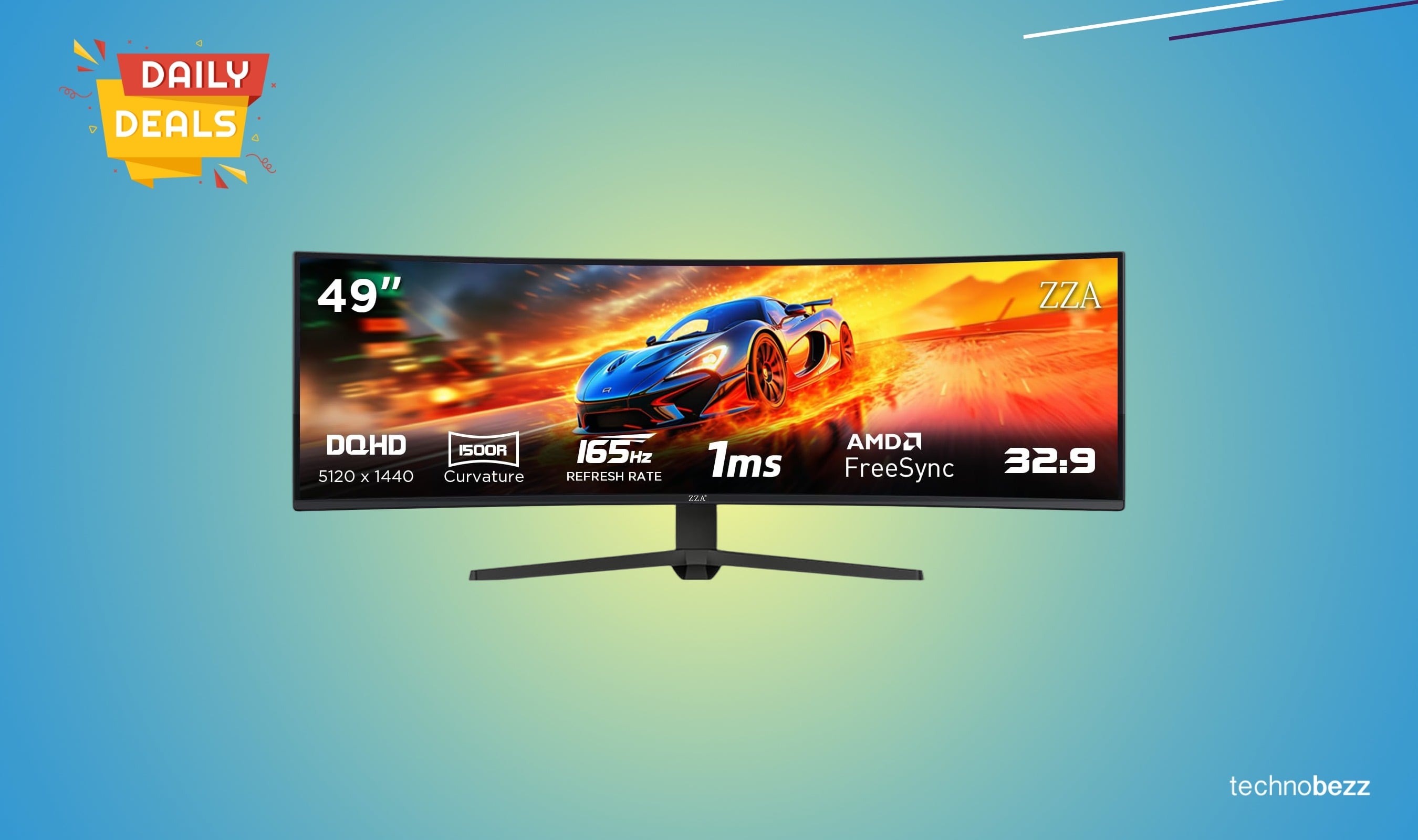 ZZA 49-inch ultrawide monitor drops to $449.97 on Amazon