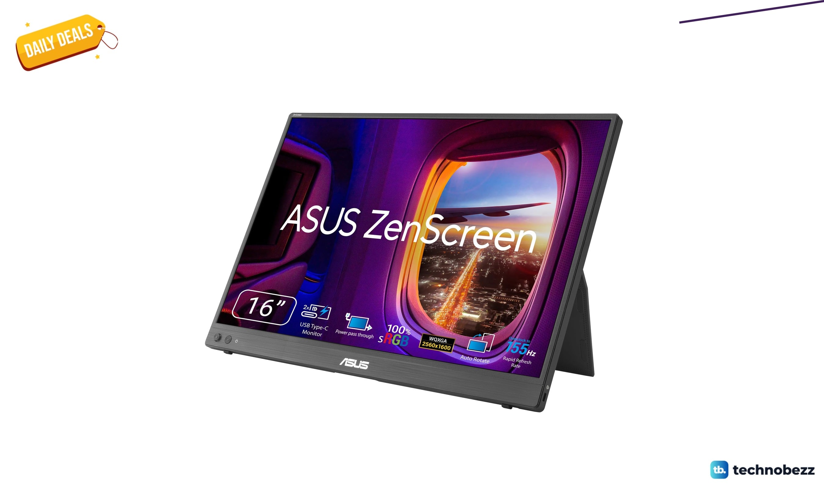 ASUS ZenScreen MB16NCG 15.6 155Hz portable monitor drops to $206.01 on Amazon