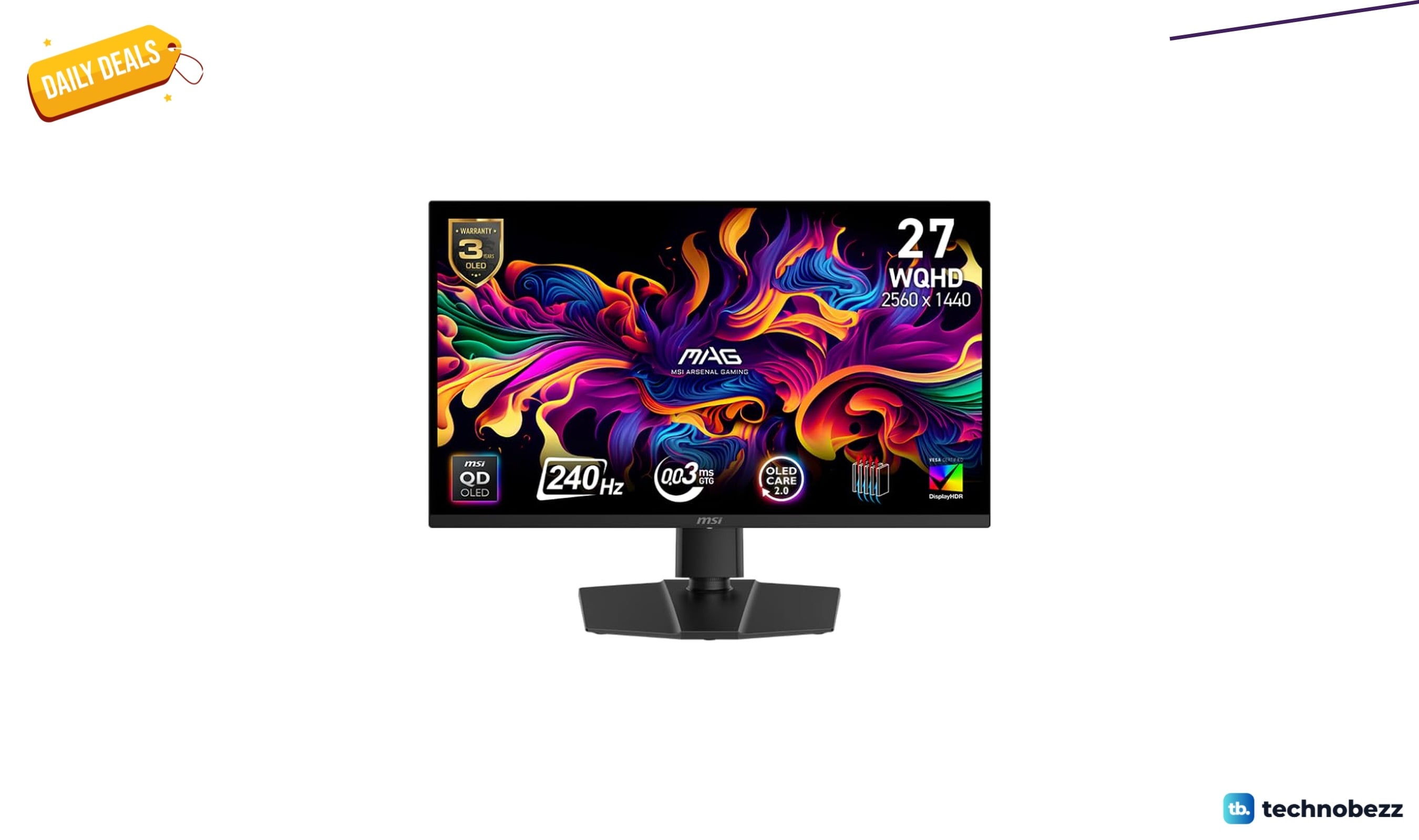 MSI MAG 271QP QD-OLED X24 26.5 WQHD drops to $399.99 in latest price cut