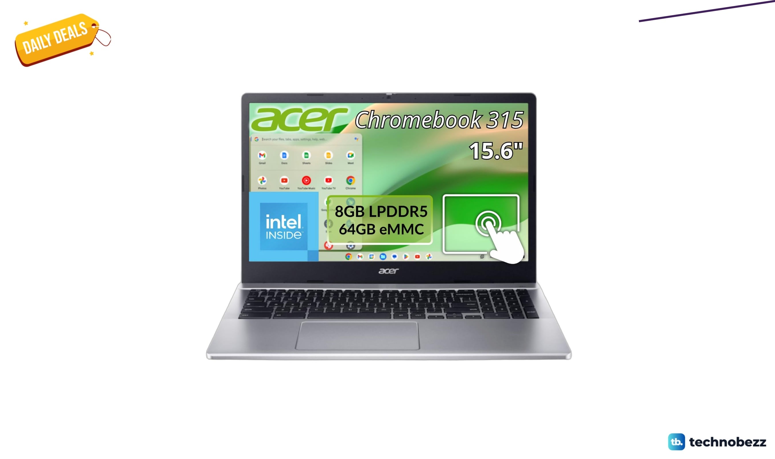 Acer Chromebook 315 CB315-5HT-C66N with touchscreen drops to $319.99