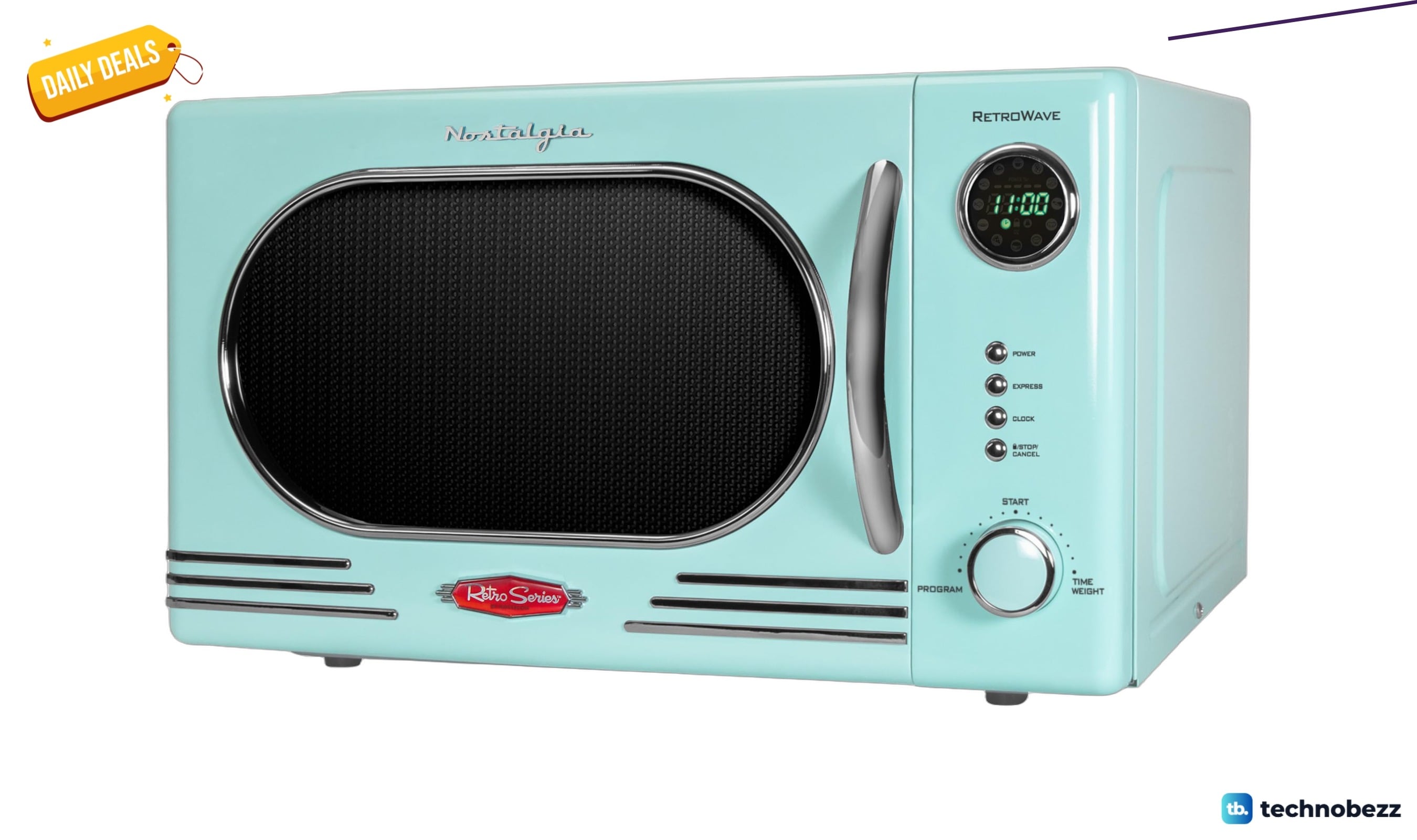Nostalgia NRMO11AQ6A 1000 Watt Retro Microwave drops to $129.99 on Amazon