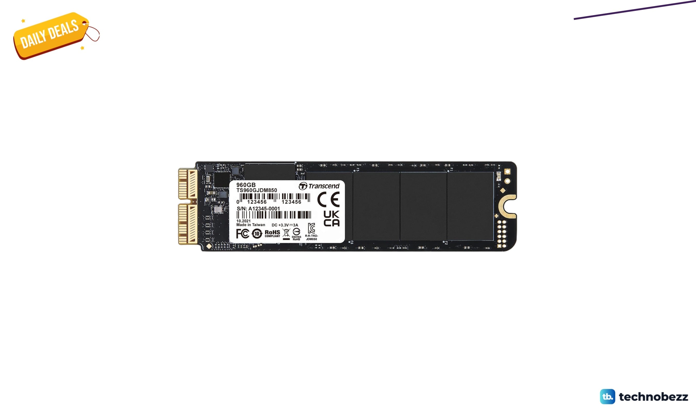 Transcend JetDrive 850 960GB NVMe SSD drops to $260.37 on Amazon
