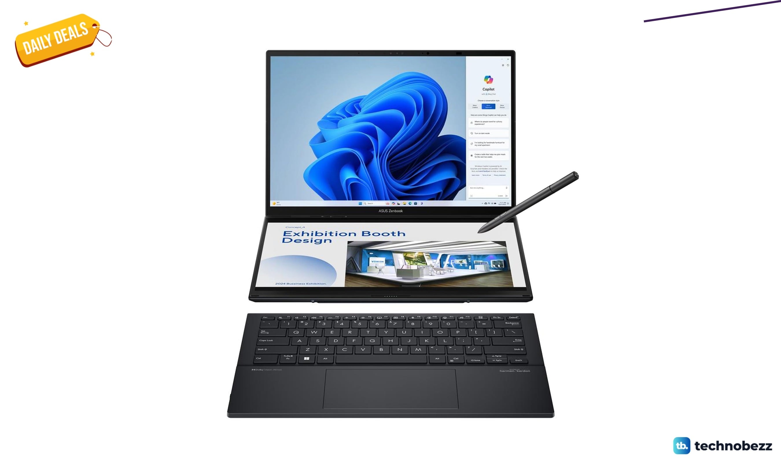 ASUS Zenbook Duo with dual 14-inch OLED displays drops to $1825.70