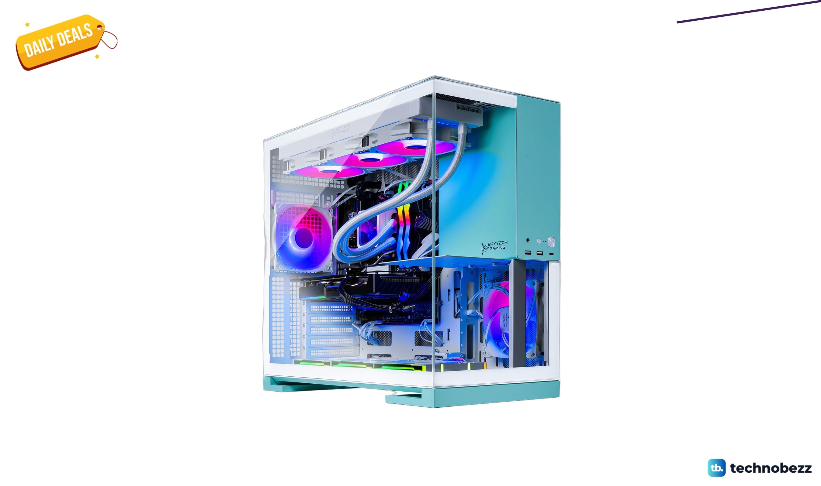 Skytech Gaming Aqua Desktop PC with Intel Ultra drops to $2024.99