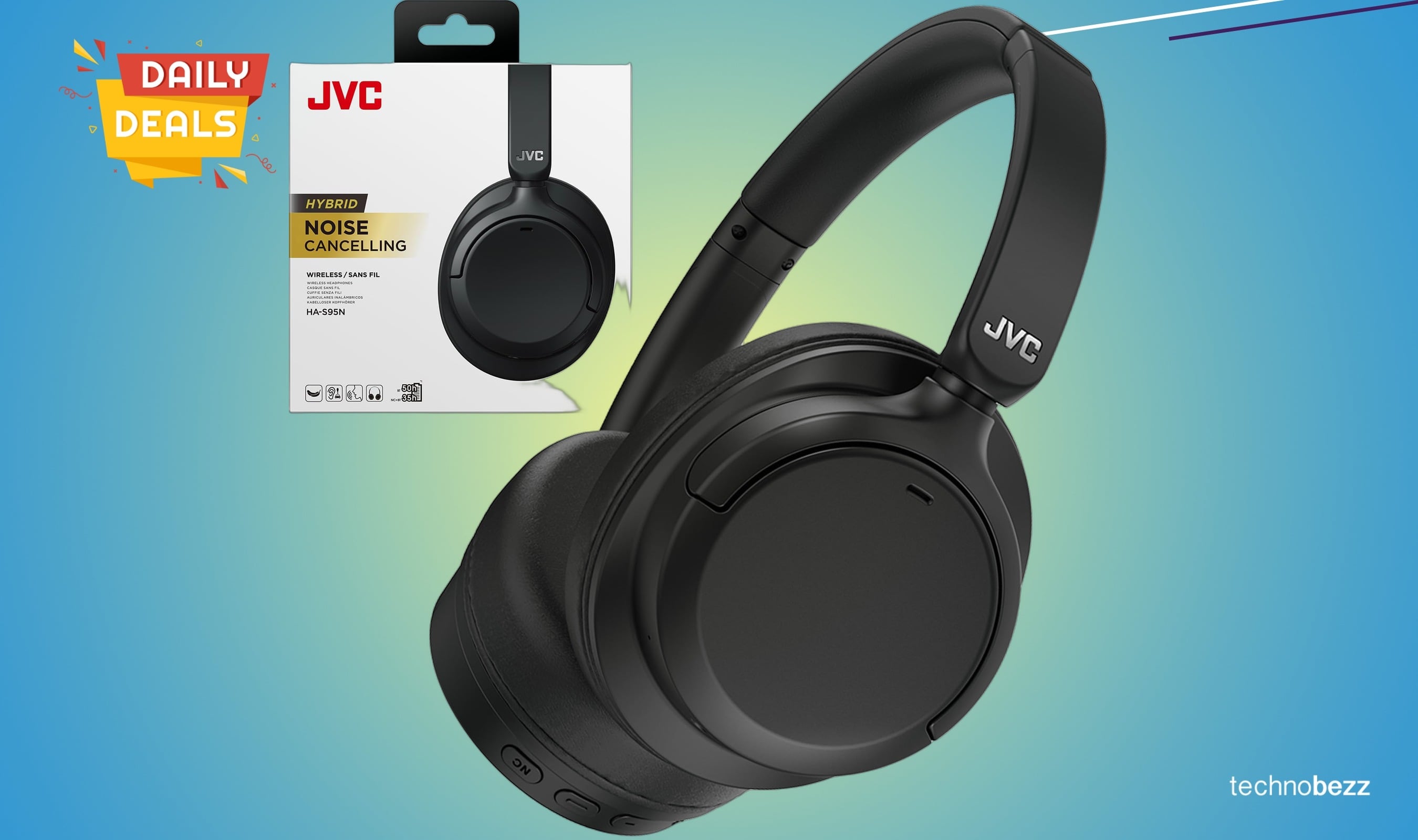 JVC Hybrid Noise Cancelling Headphones now available for $90.99