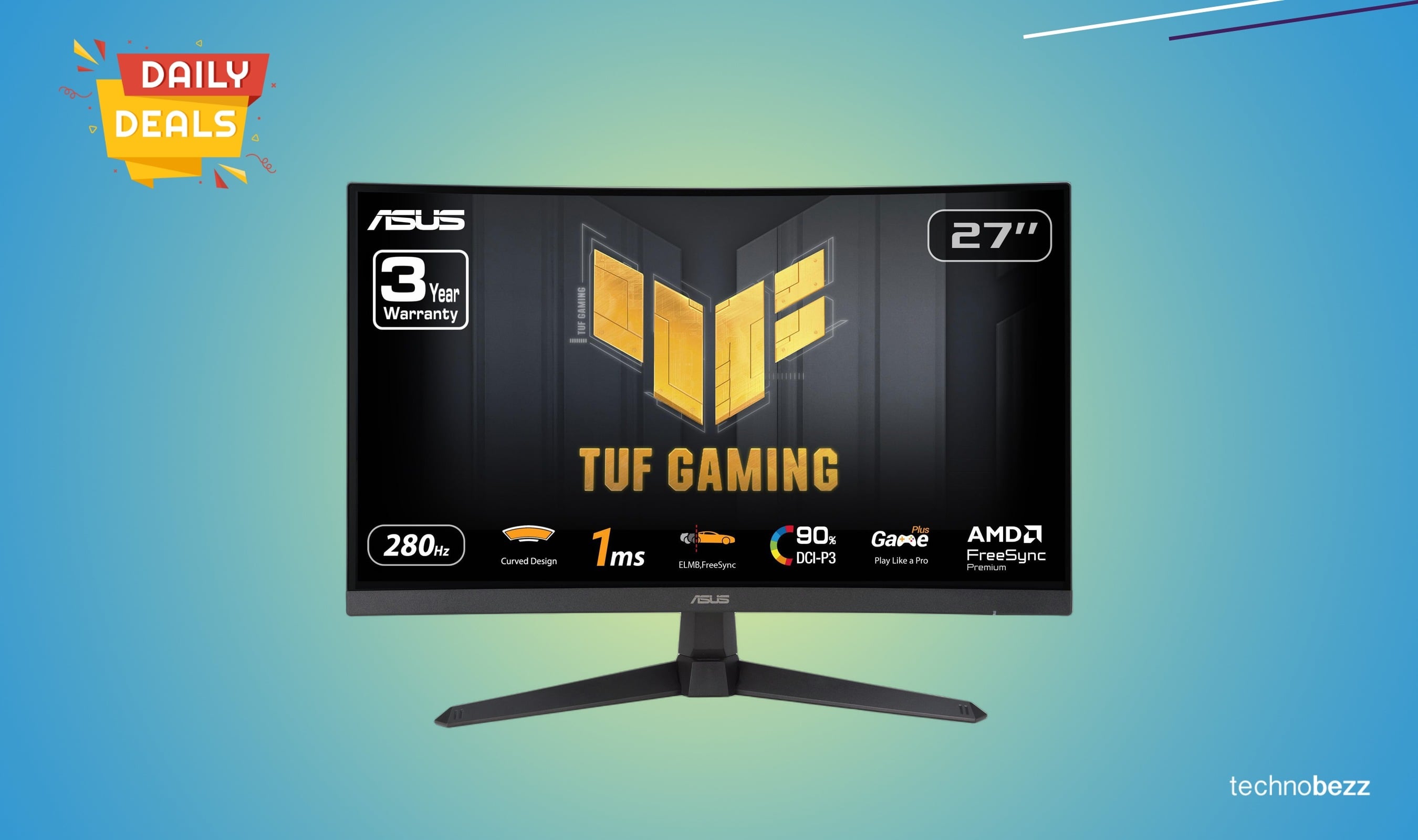 ASUS TUF Gaming 27-inch 1080p curved monitor drops to $159