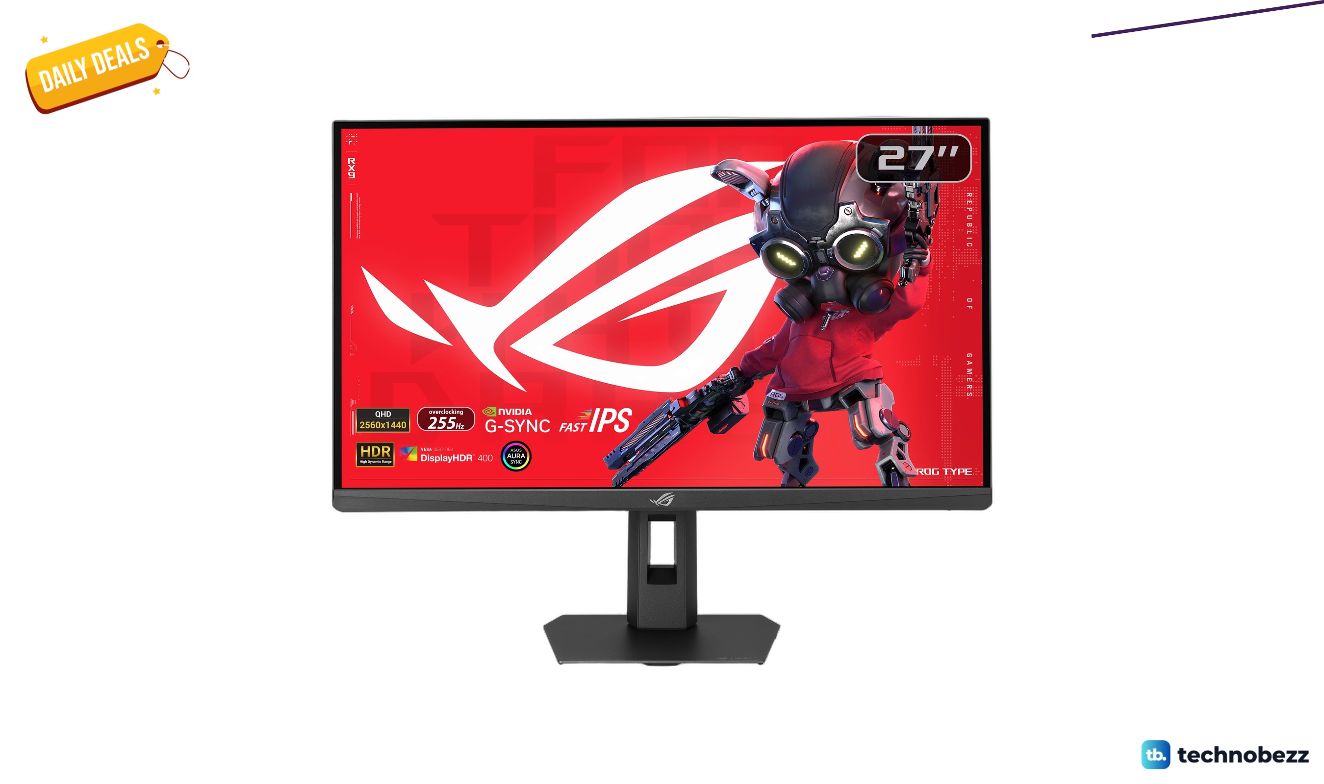 ASUS ROG Strix 27 inch 1440P HDR Gaming monitor drops to $199 at Amazon