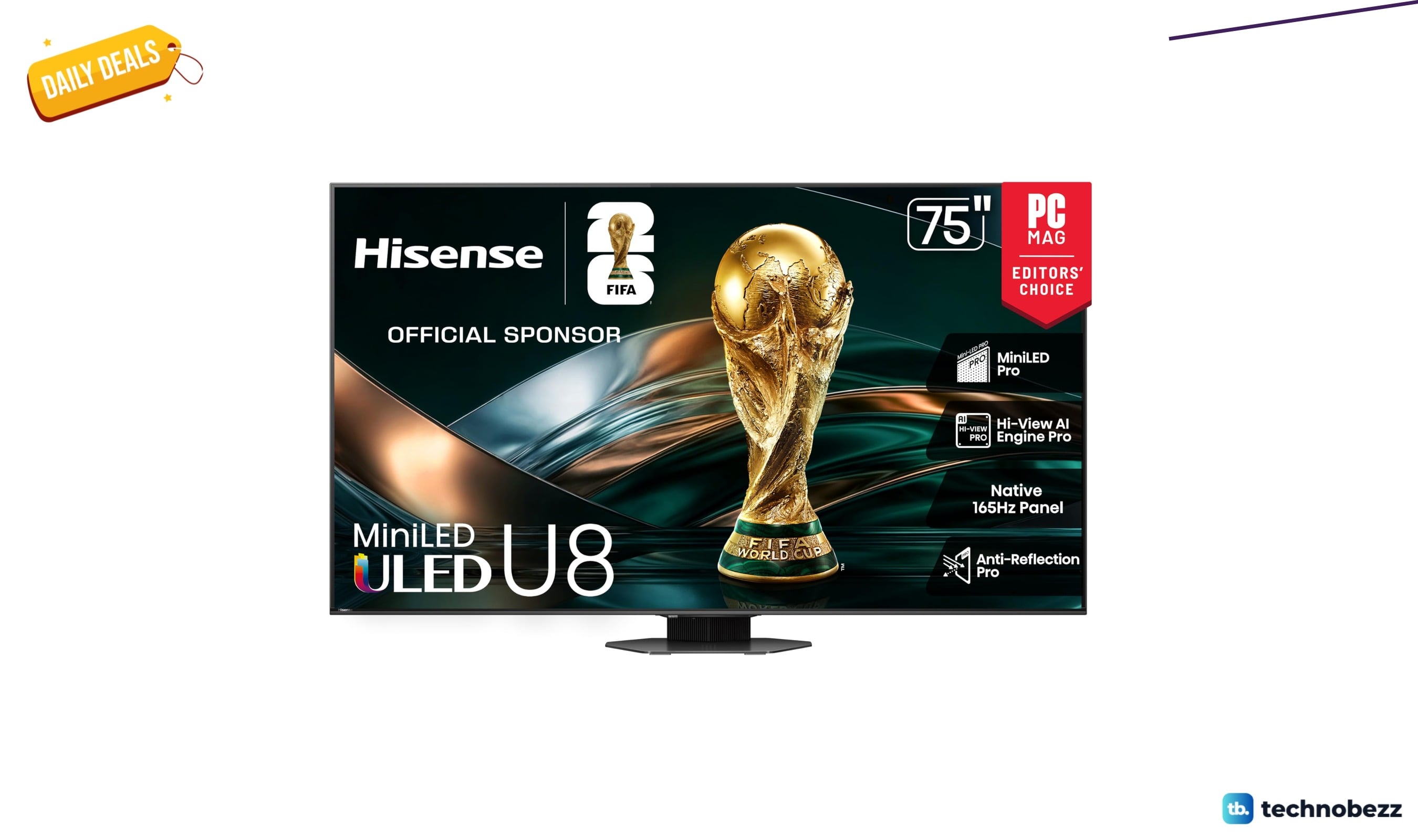 Hisense 75 Inch U8 ULED Mini-LED 4K TV price drops to $1249.99