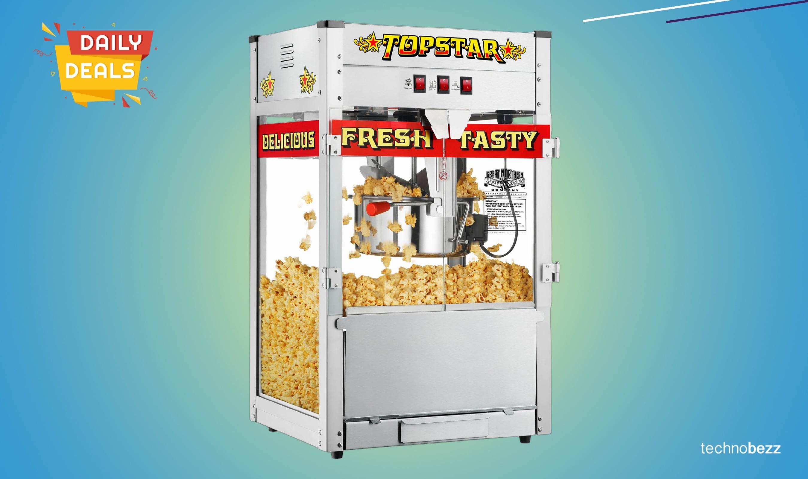 Star Popcorn Machine 12oz Stainless Steel Kettle drops to $311.35