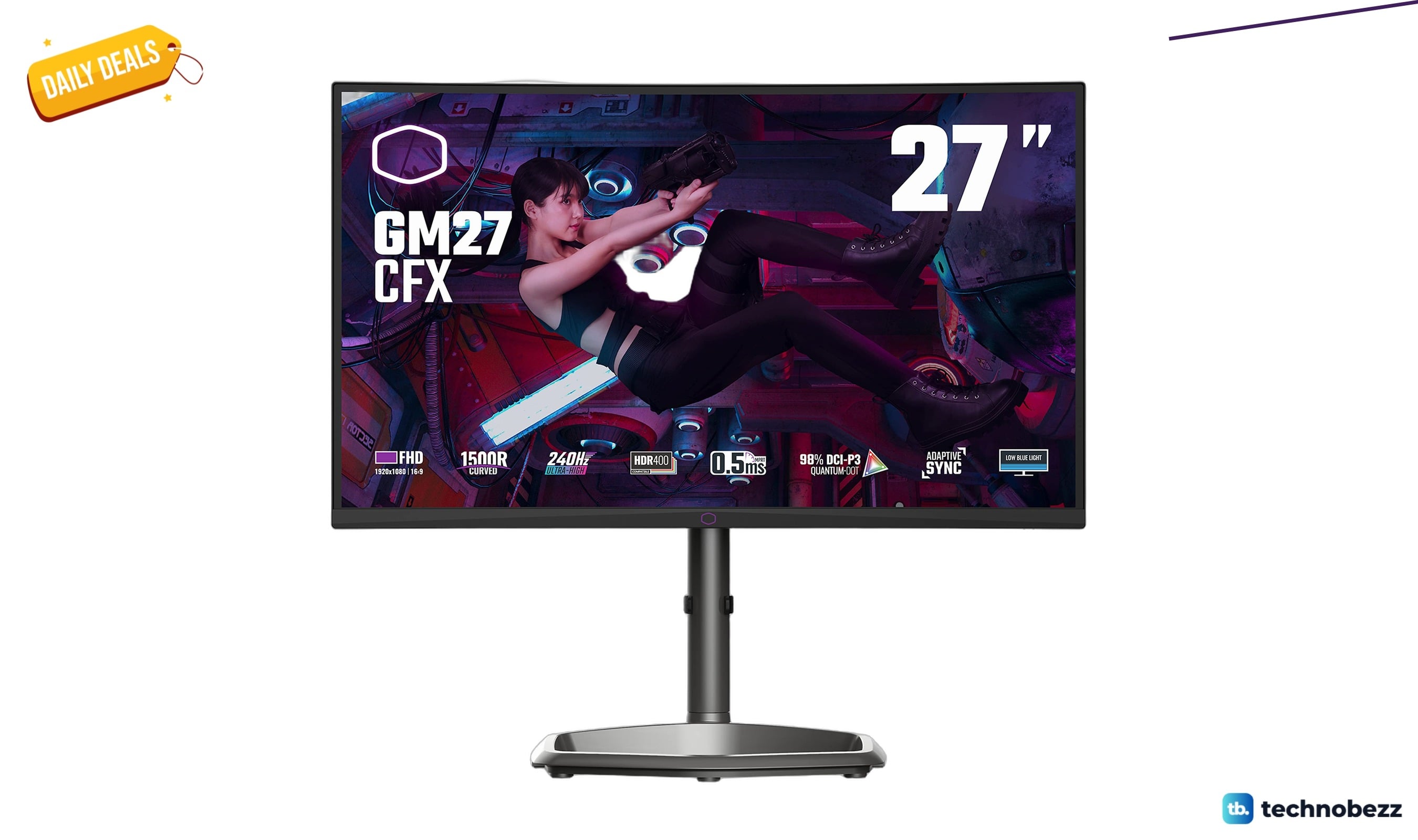Cooler Master Curved Frameless 240Hz FHD 1920 drops to $266.50
