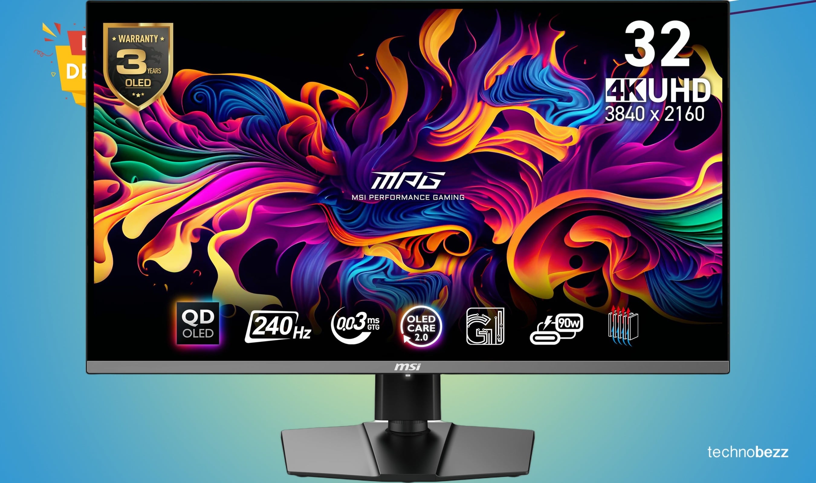 MSI MPG 321URX QD-OLED 4K monitor drops to a new low price of $799.99