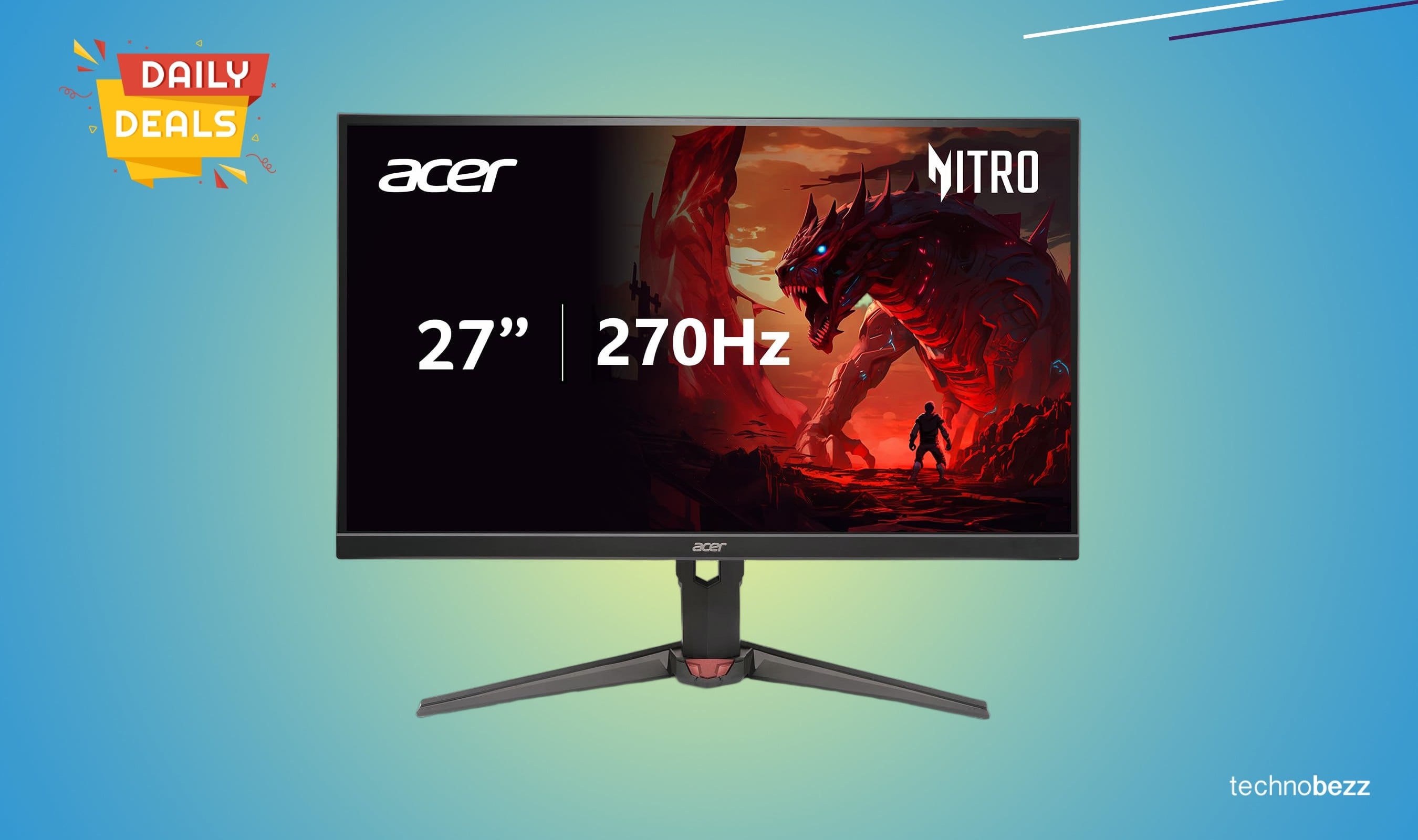 Acer Nitro 27-inch WQHD gaming monitor drops to $179.99