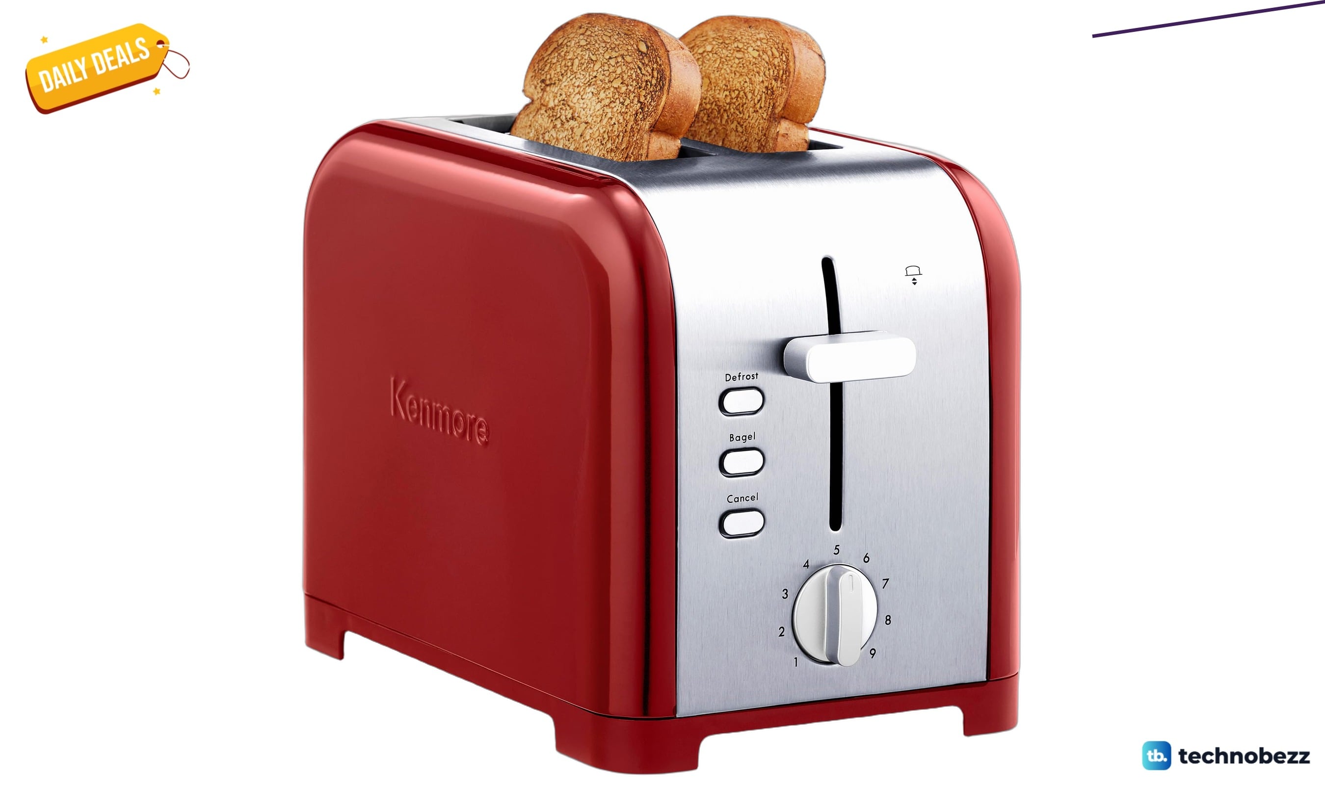 Koolatron Kenmore 2-Slice Toaster in Red drops to $74.79 on Amazon