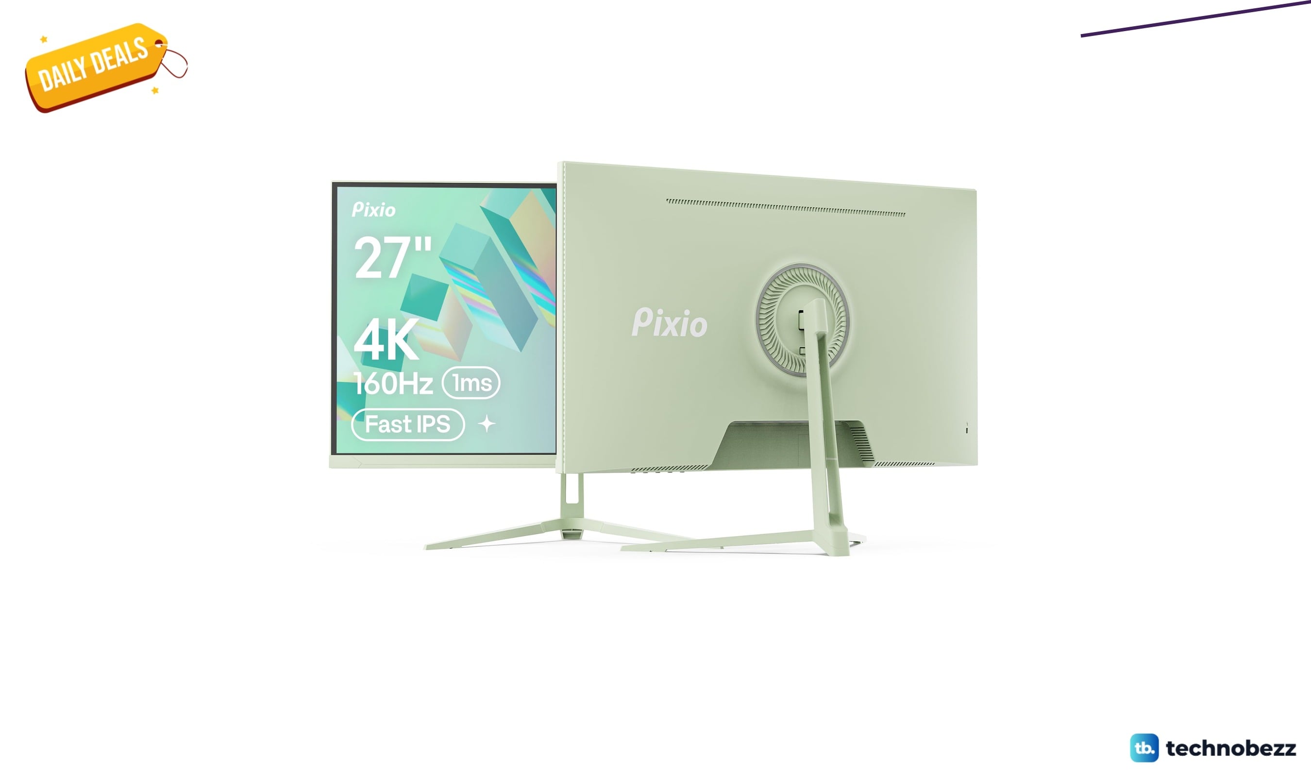 Pixio PX27U Wave Mint Green Refresh Rate now $299.99, down from $499.99