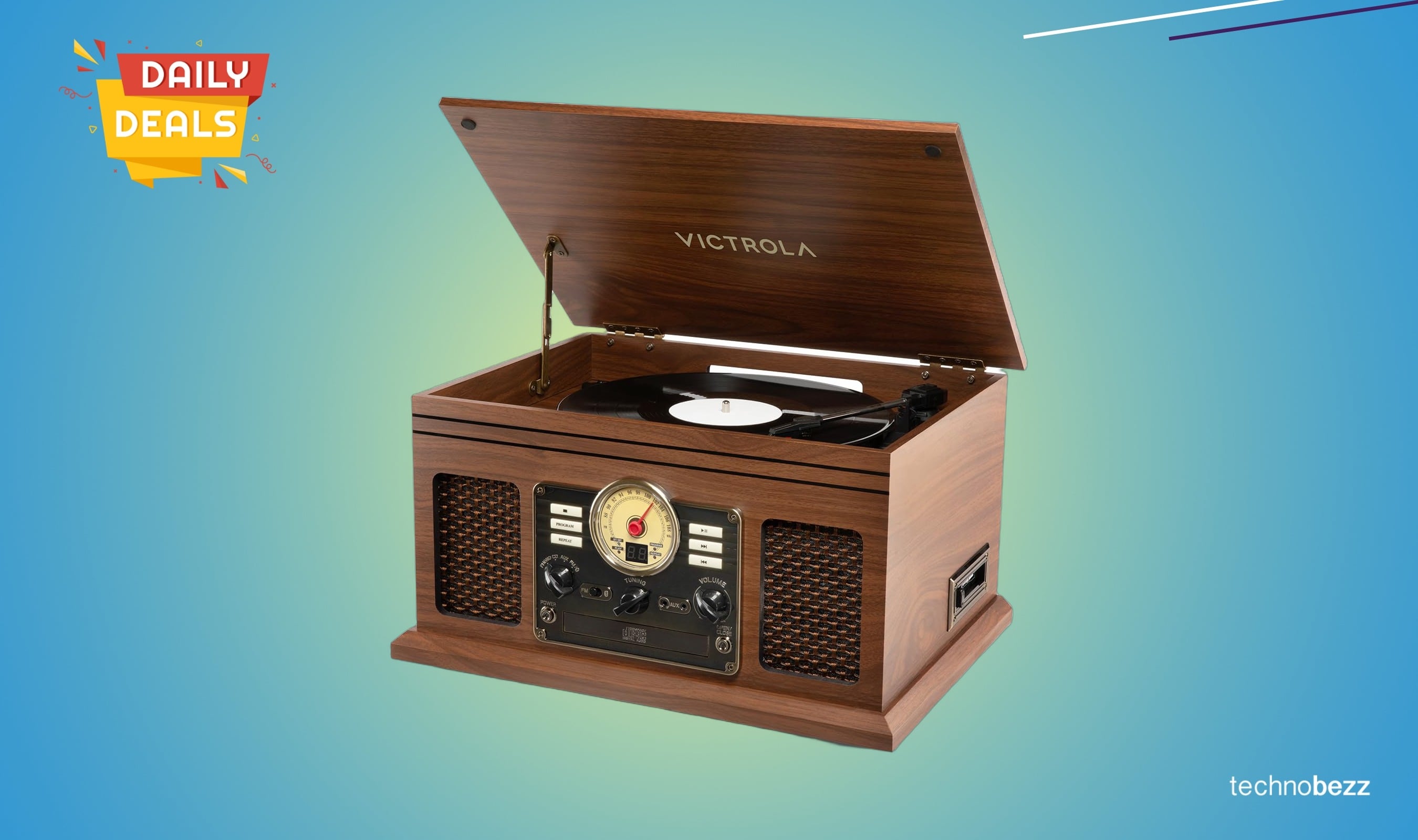 Victrola Quincy 6-in-1 Bluetooth Record Player hits new low at $119.99