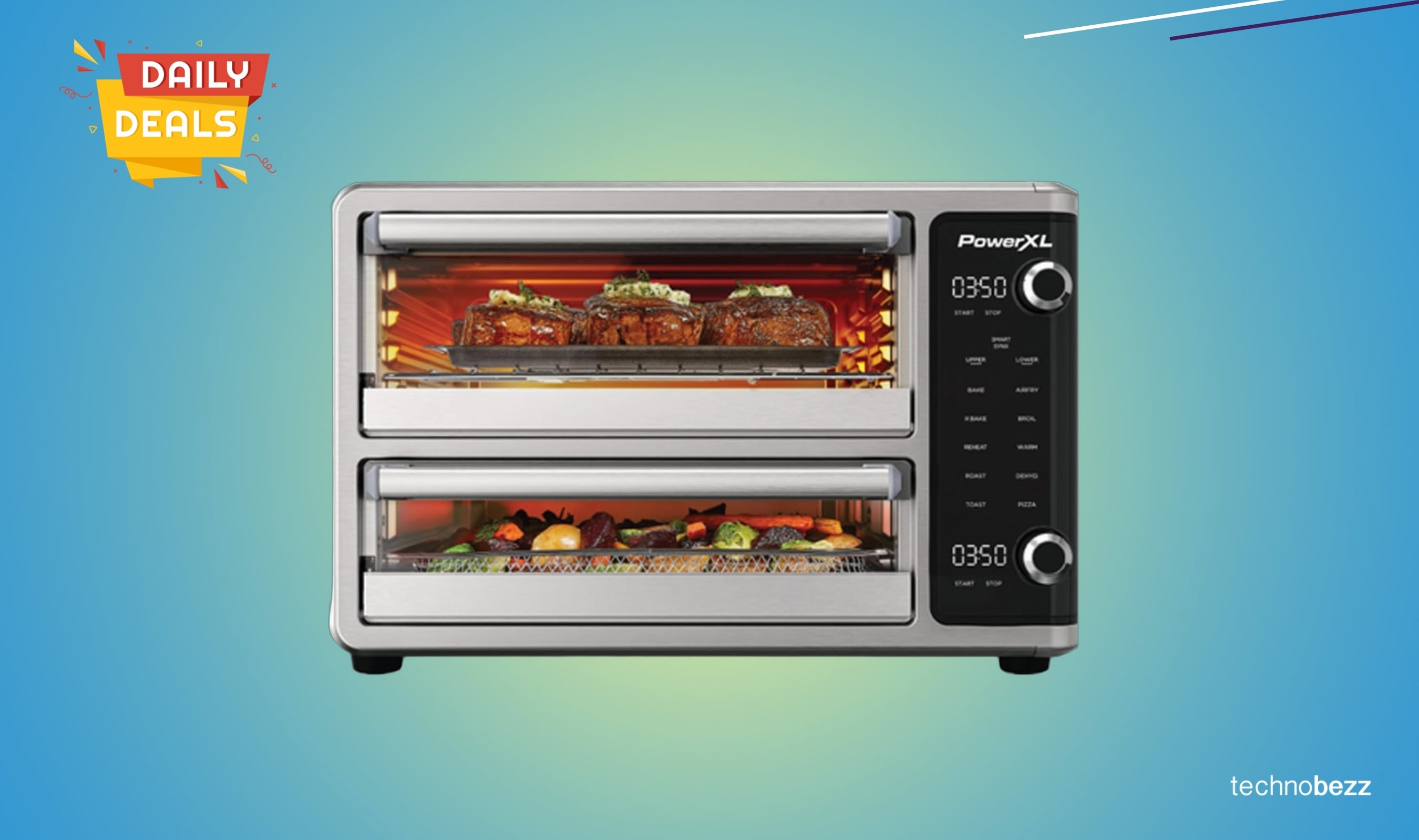 PowerXL SmartSynx Dual Door Air Fryer Oven drops to $99.99