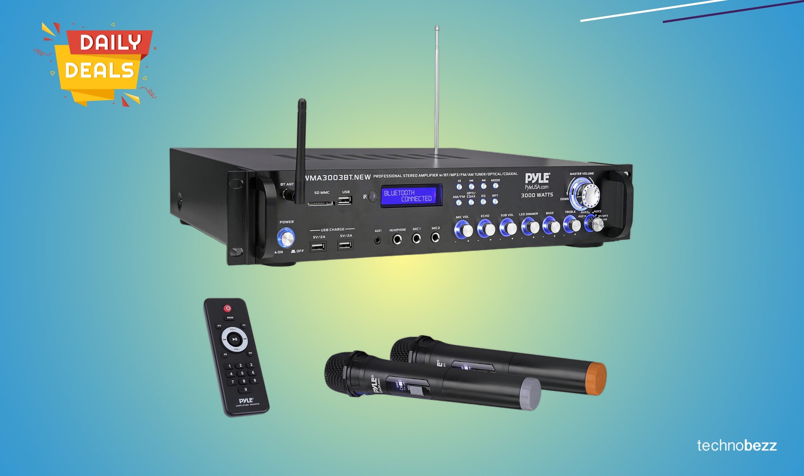 Pyle Bluetooth Home Audio Power Amplifier -4 drops to $171.99