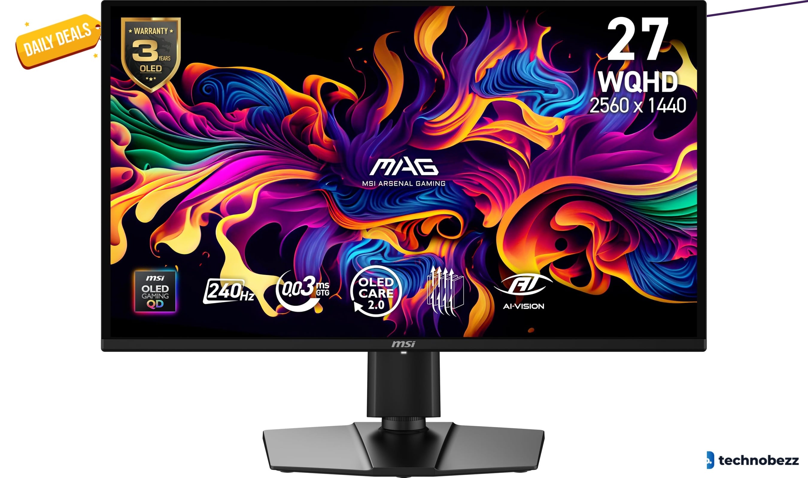 msi MAG 274QP QD-OLED X24 WQHD Gaming monitor drops to $349.99 on Amazon