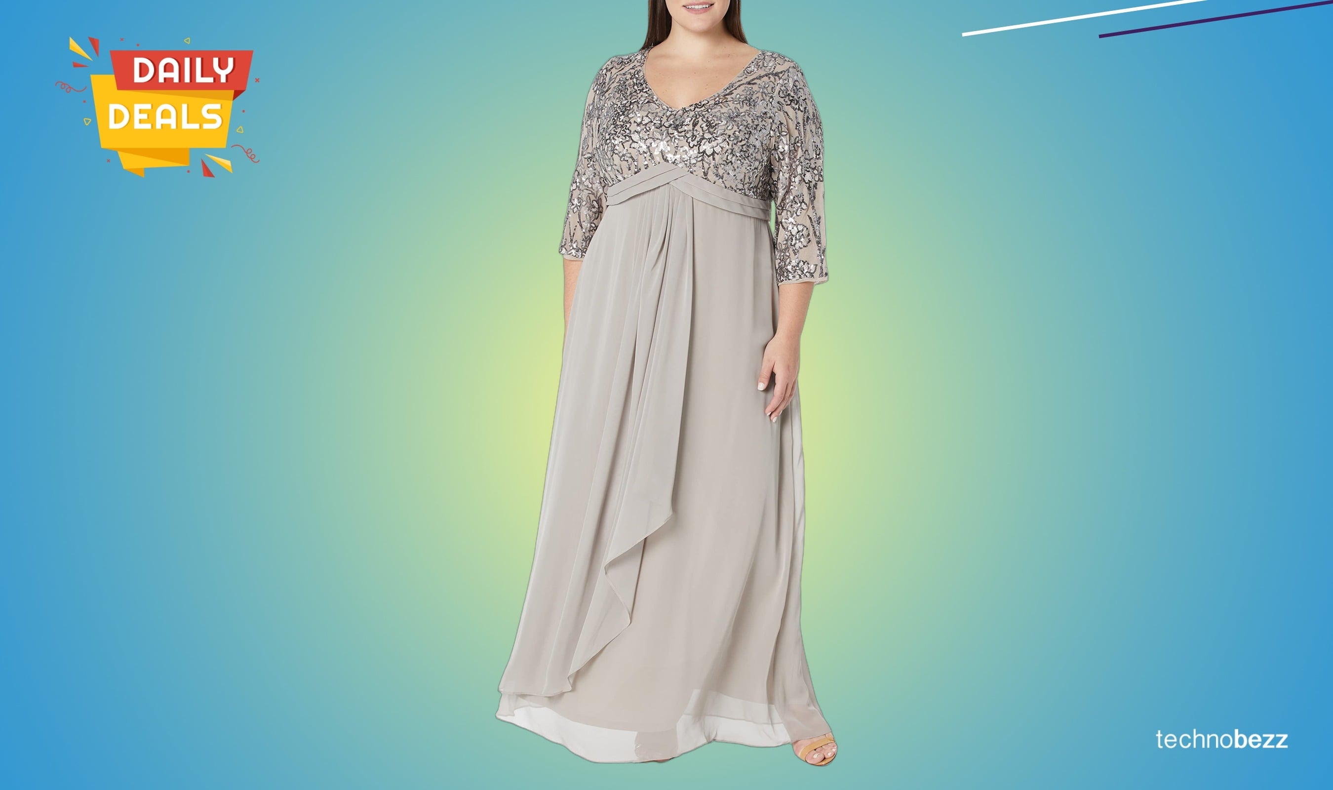 Alex Evenings Women's Long Lace Empire dress drops to $88.75