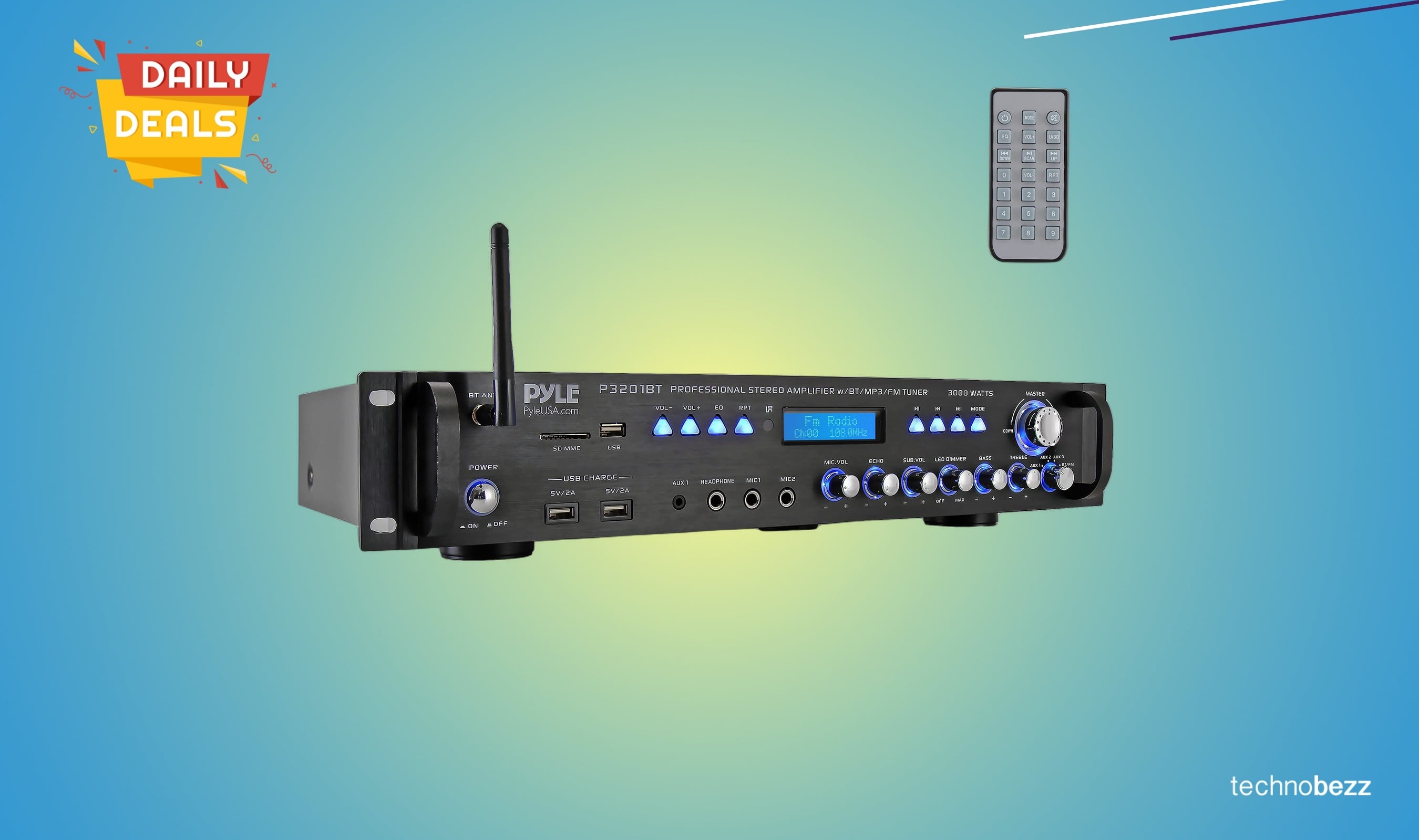 Pyle Multi Channel Bluetooth Preamplifier Receiver drops to $154.99