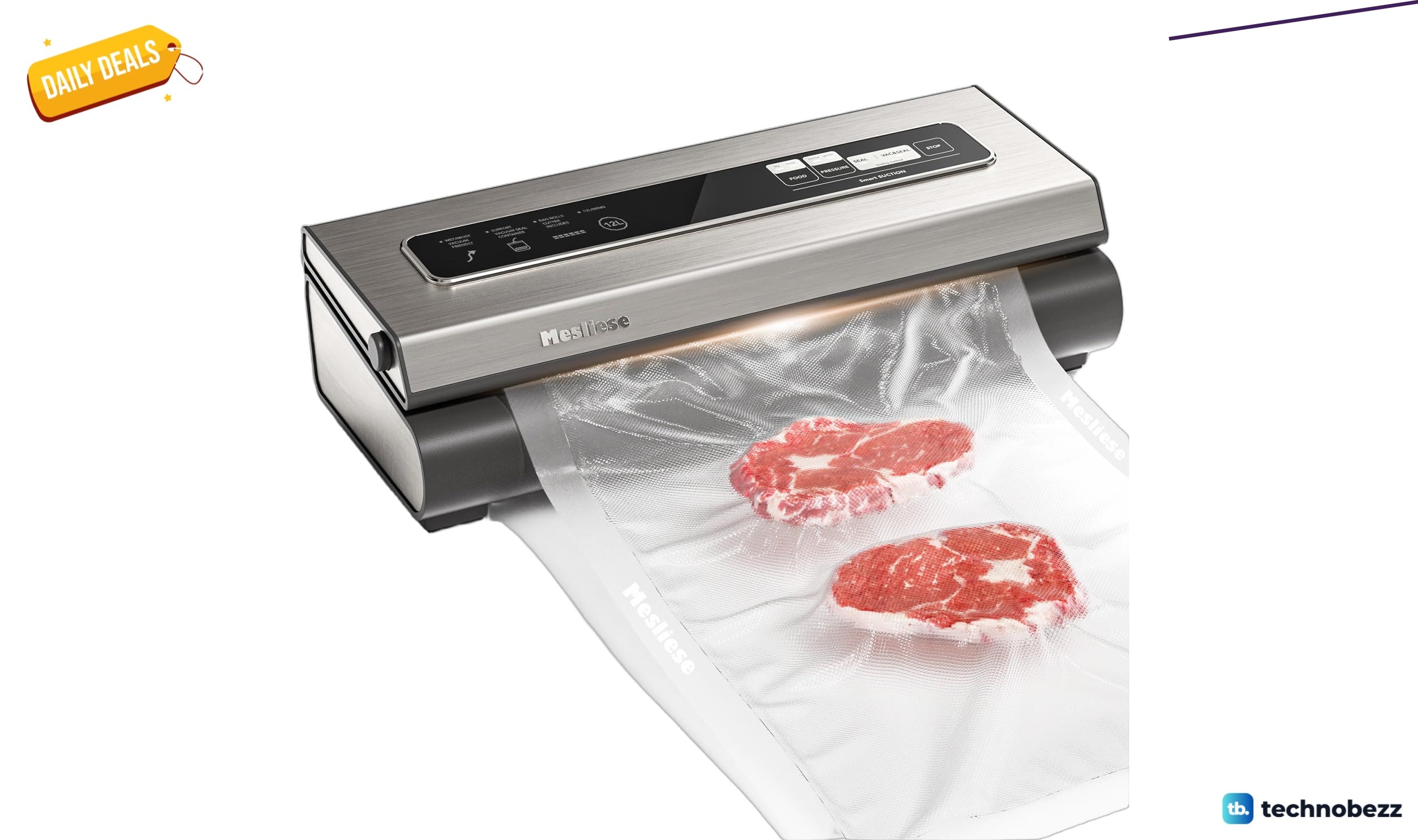 Mesliese Vacuum Sealer Machine Powerful 90Kpa Precision drops to $69.97