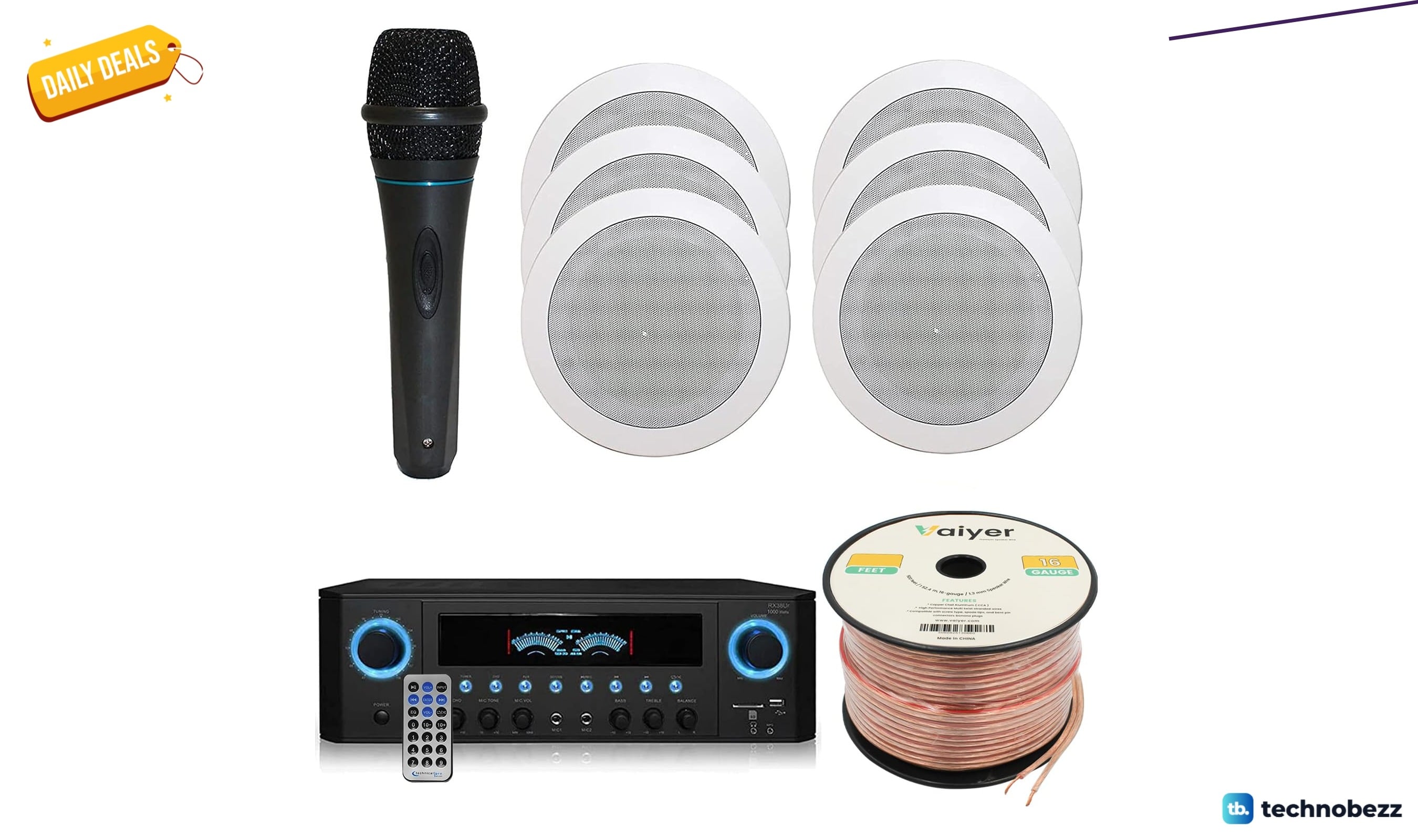 Home Theater System Kit with 1000 Watt Amplifier drops to $272.90
