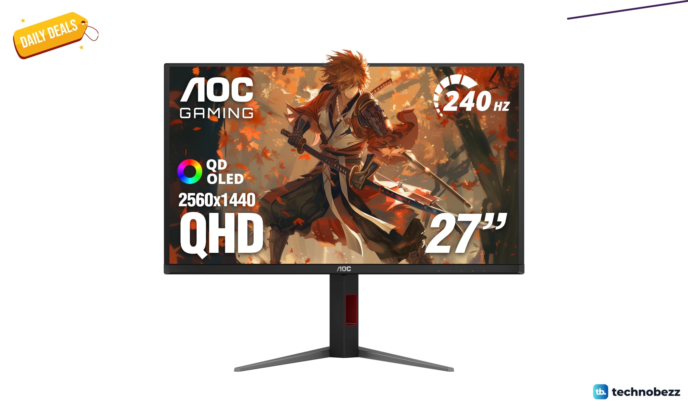 AOC 27 Inch QD-OLED Gaming Monitor drops to $359.99 on Amazon