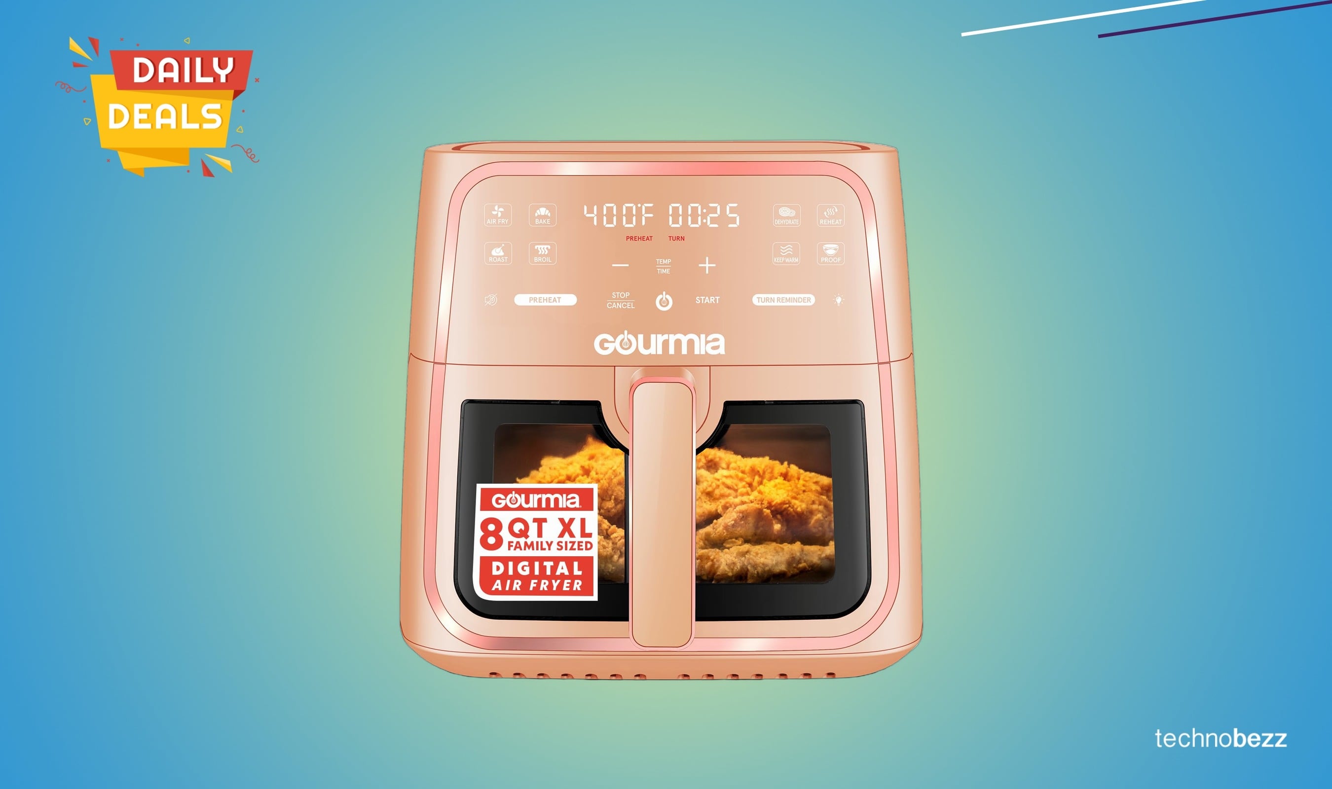 Gourmia 8 Qt Air Fryer with 8 Presets drops to $79.99