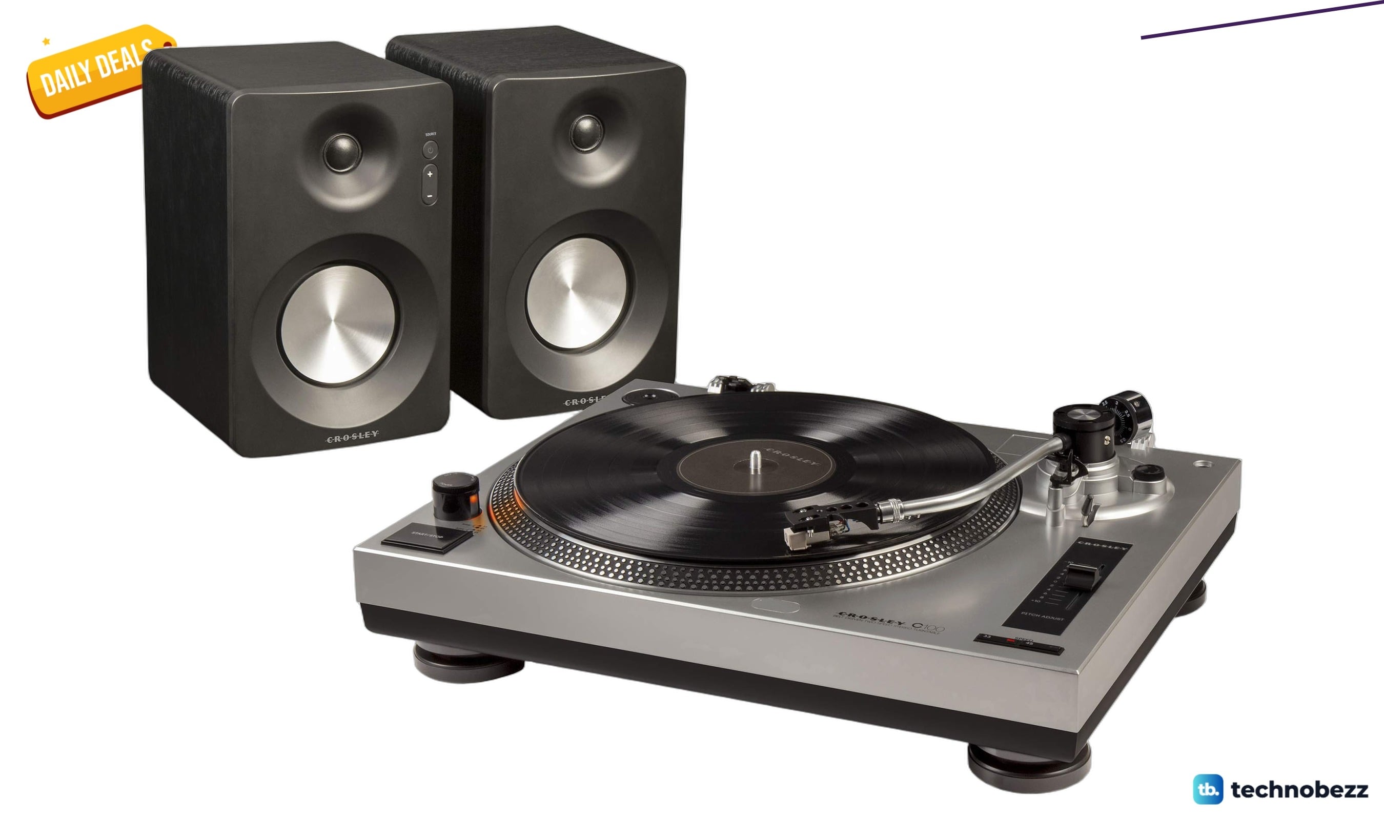Crosley K100A-SI Belt-Drive Turntable Stereo System drops to $329.95