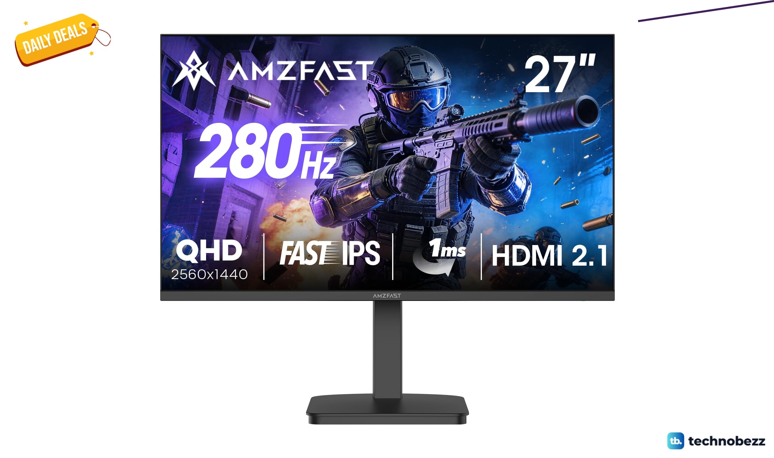 Amzfast Gaming Monitor WQHD Height Adjustable hits new low at $189.99