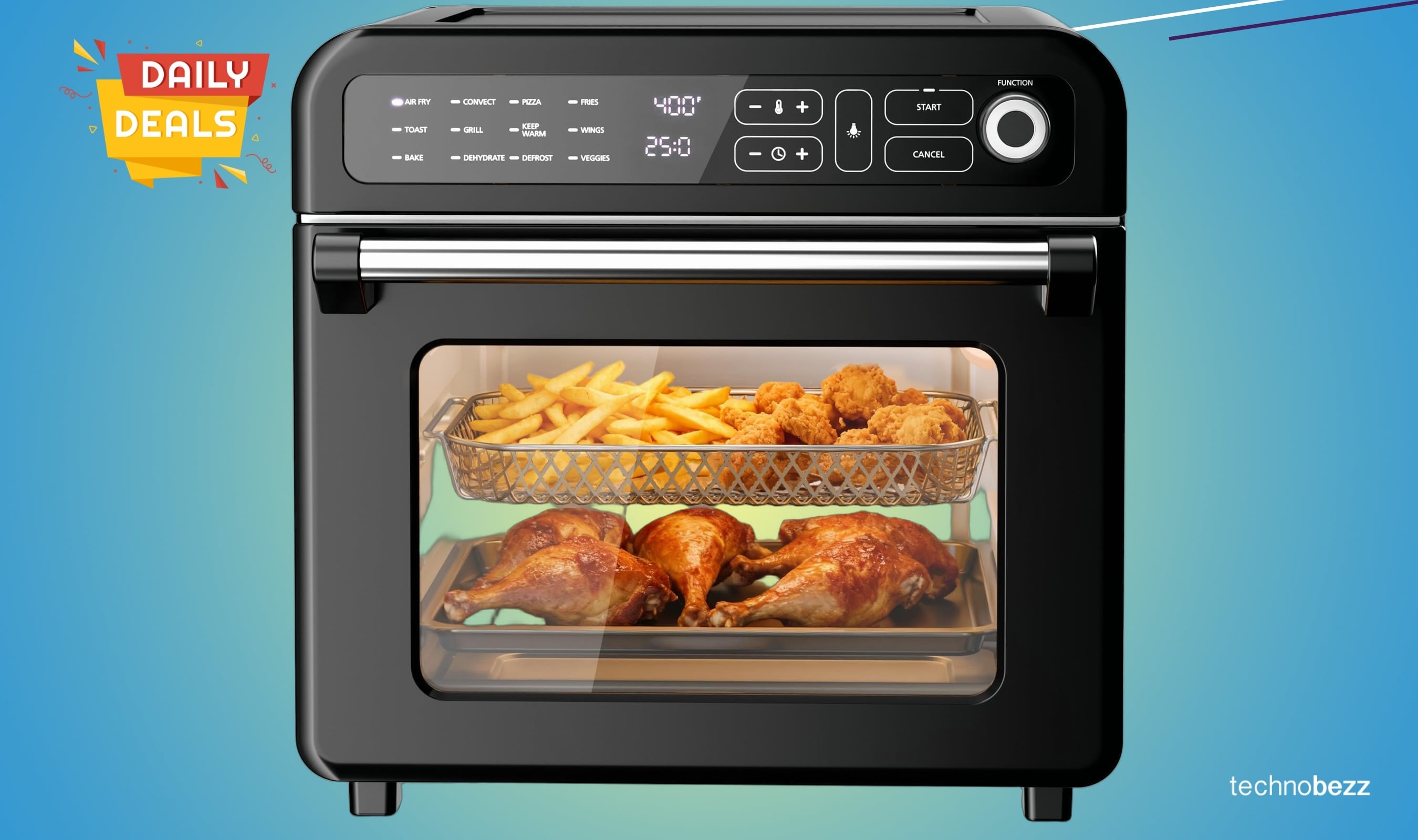 Kismile 18QT Air Fryer Toaster Oven Combo drops to $129.99