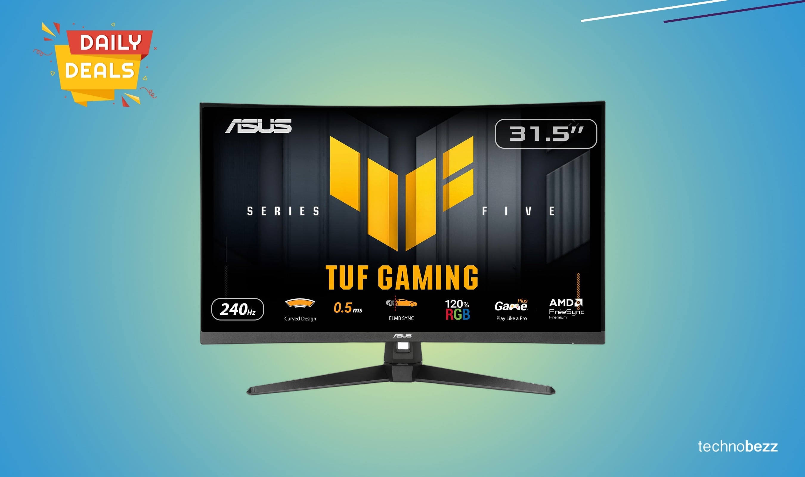 ASUS TUF Gaming 5 32-inch 1080p curved monitor drops to $199