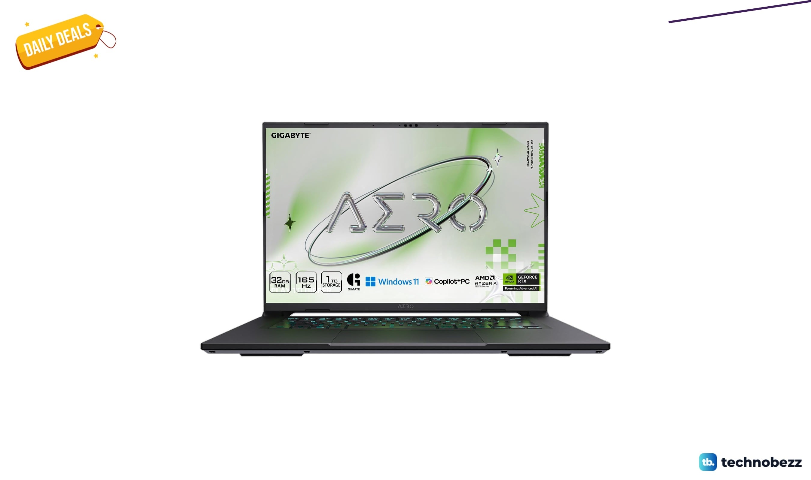 GIGABYTE AERO X16 Copilot Plus PC with 165Hz display drops to $1989