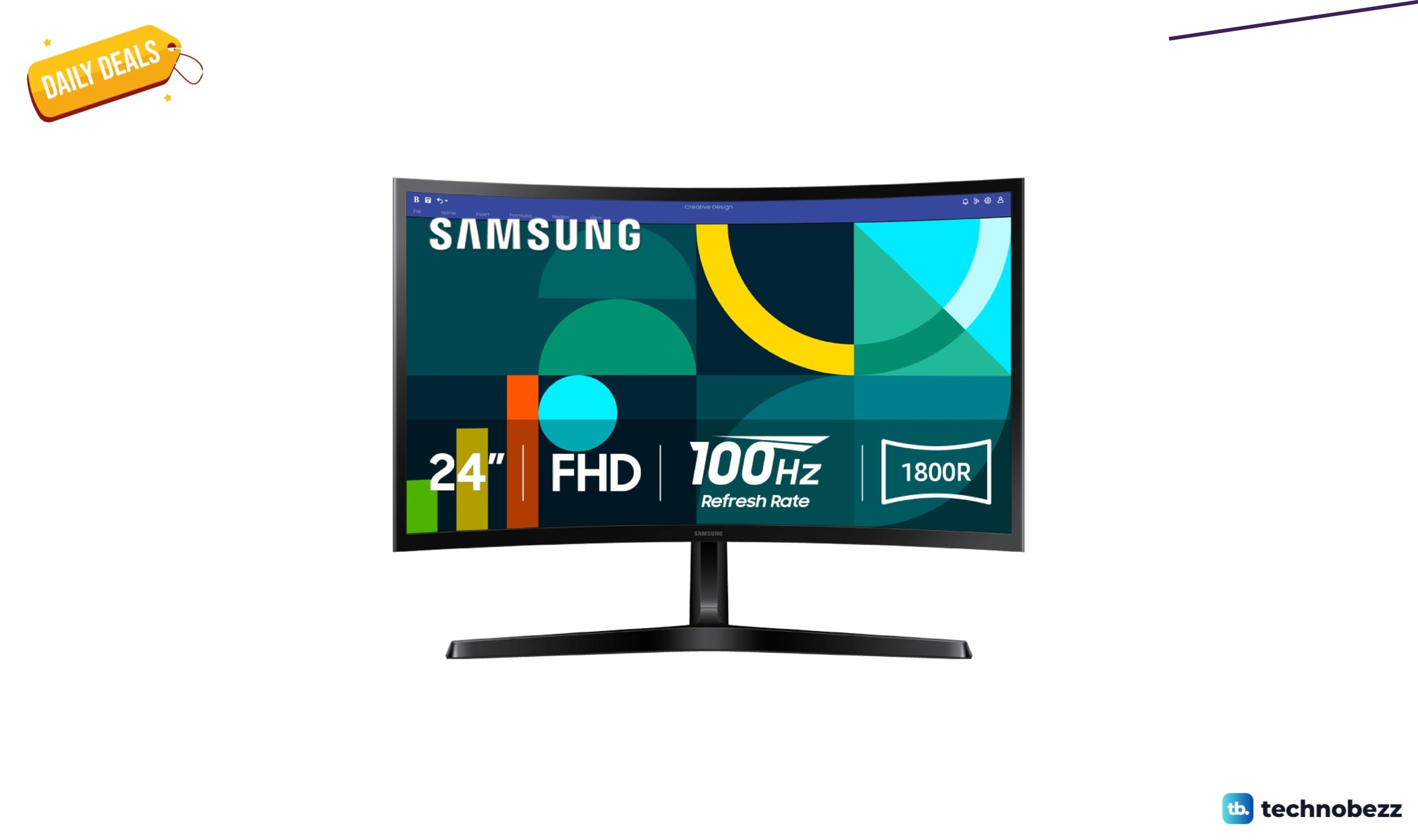 Samsung 24" Essential S3 FHD 1800R Curved drops to $99.99 this Prime Day