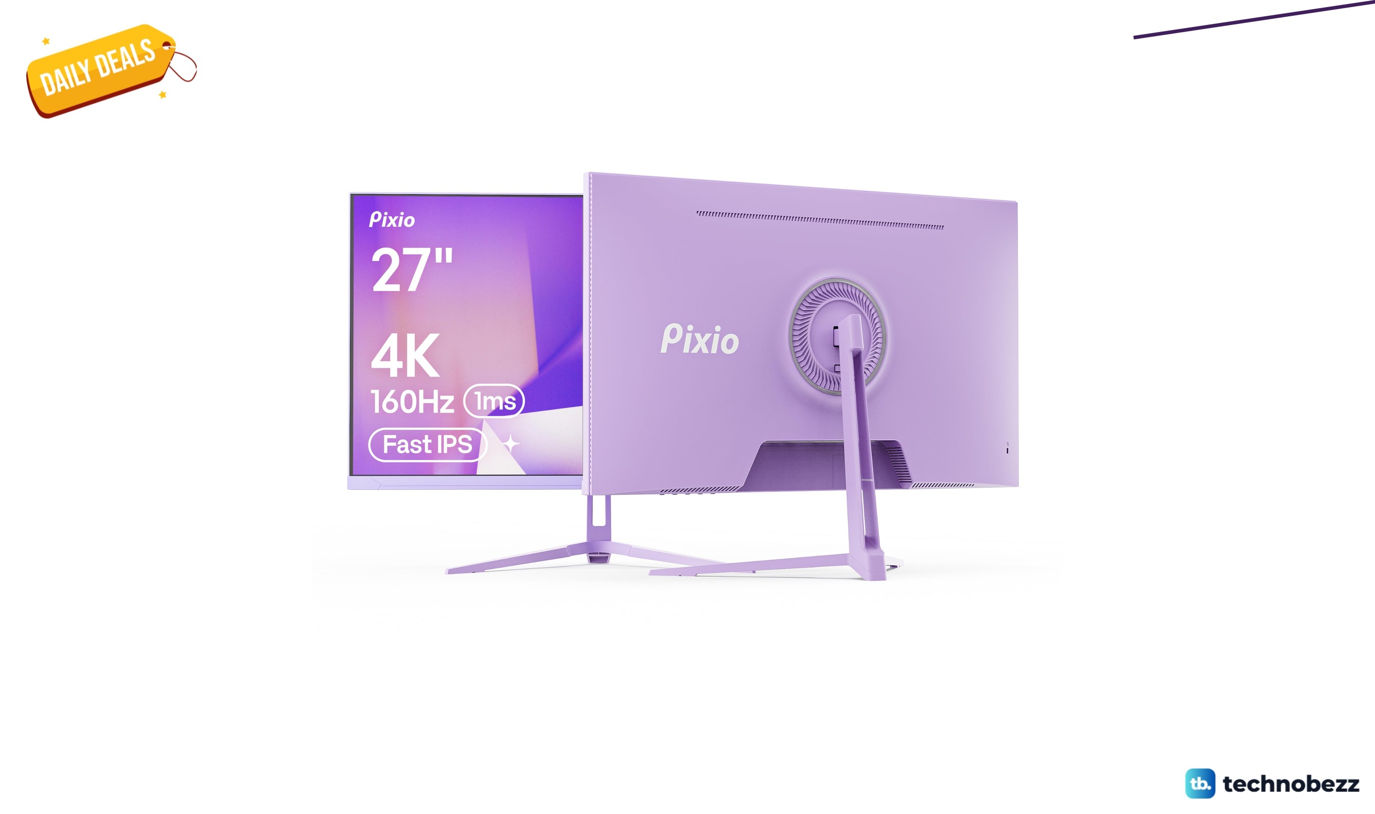 Pixio PX27U Wave Purple Refresh Rate 4K marked down to $299.99