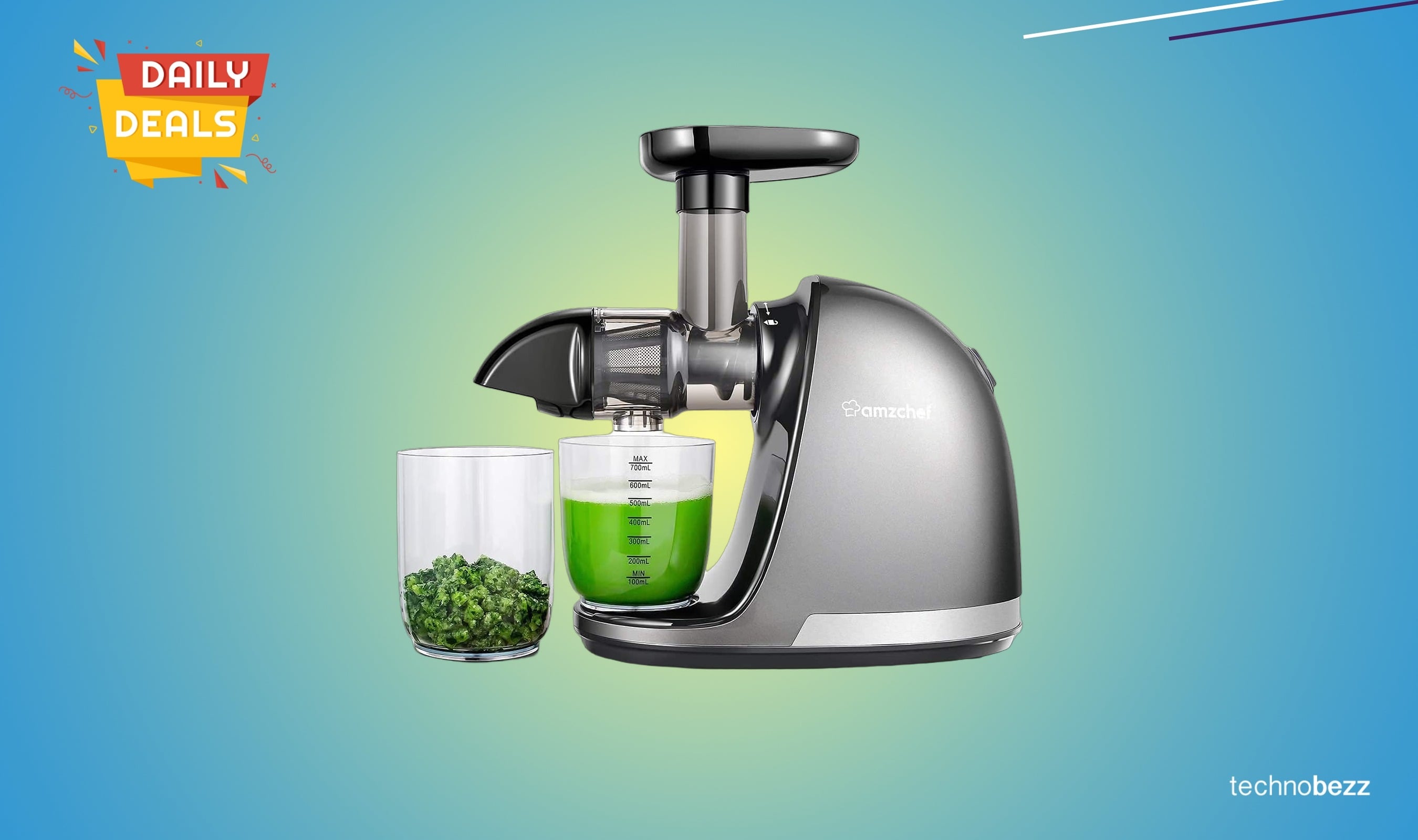 AMZCHEF Cold Press Masticating Juicer Machine drops to $65.99