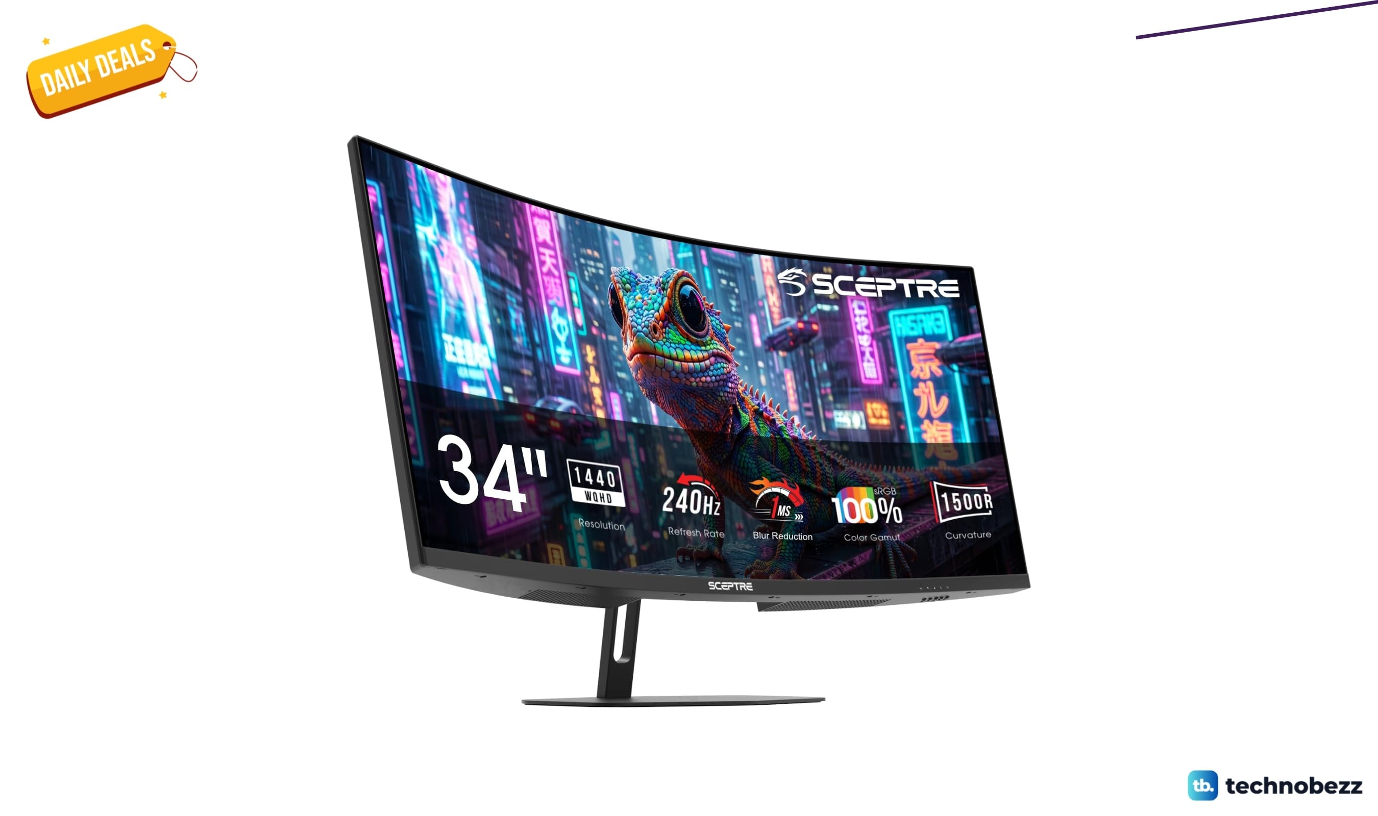 Sceptre Curved Prime Gaming Monitor 3440 drops to $227.97 on Amazon