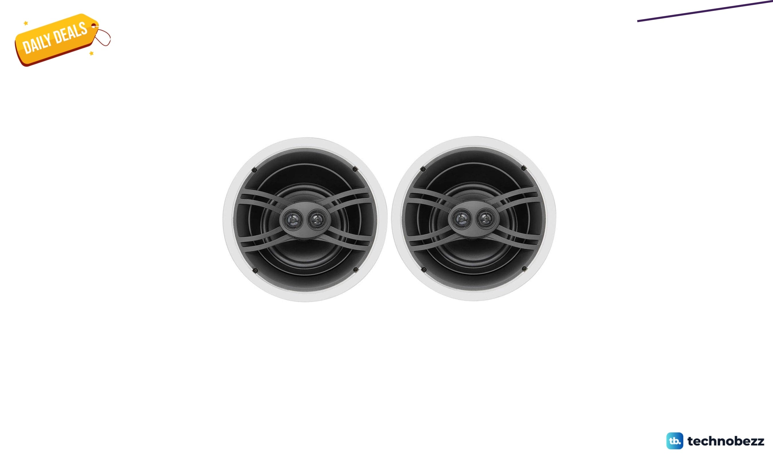 Yamaha NS-IW280CWH 6.5 Inch 3-Way In-Ceiling Speaker Pair Drops to $129.95