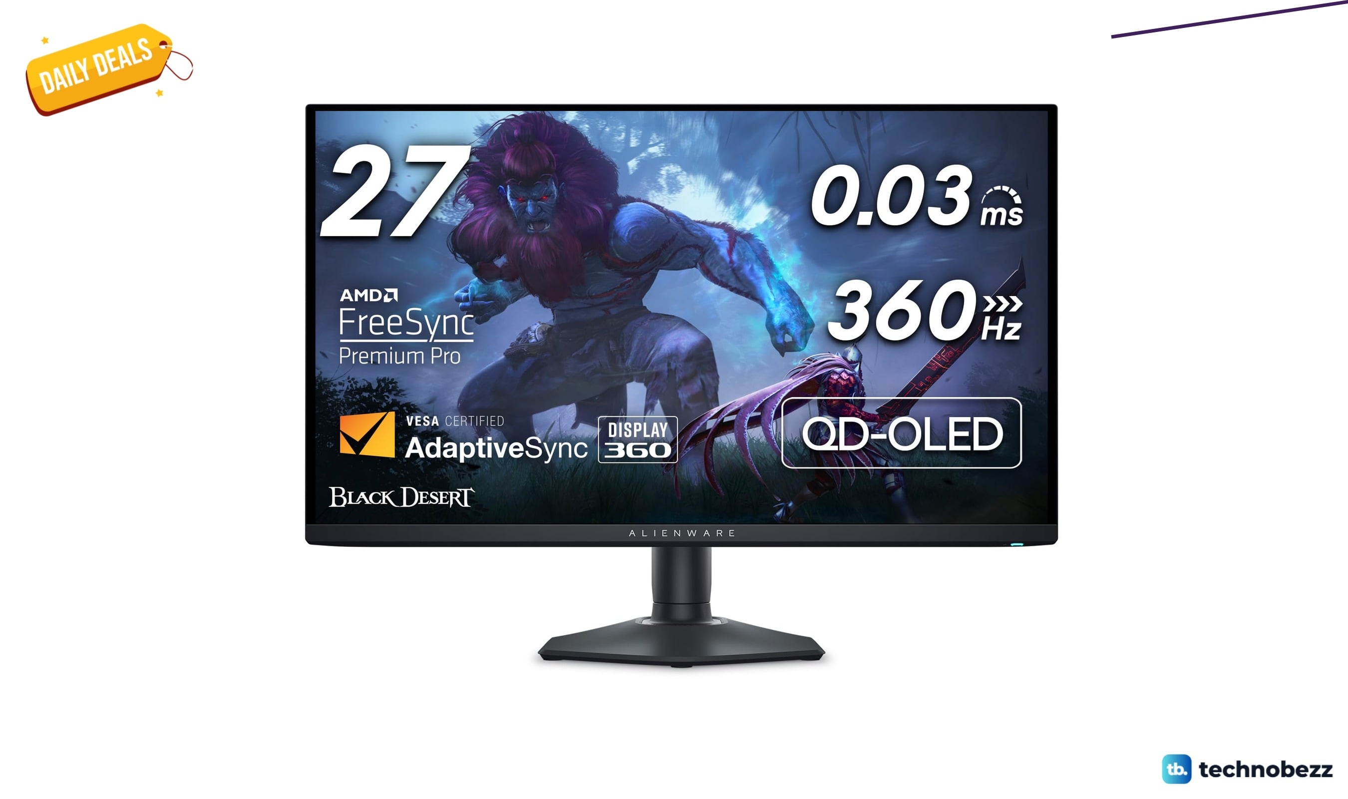 Alienware AW2725DF OLED Gaming Monitor Drops to $499.99 at Amazon